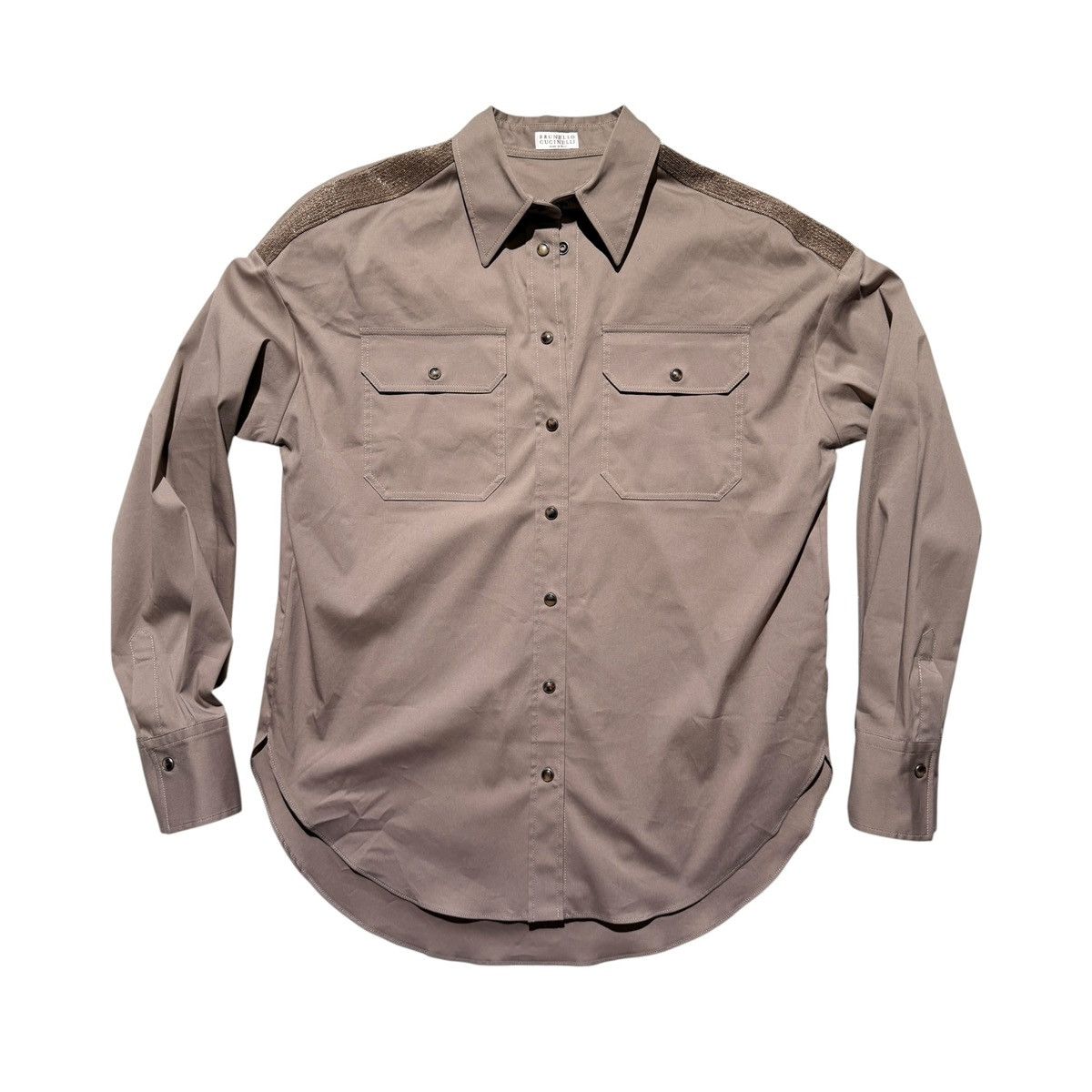 Brunello Cucinelli Monili beaded snap button shirt Size US S / EU 44-46 / 1 - 2 Thumbnail
