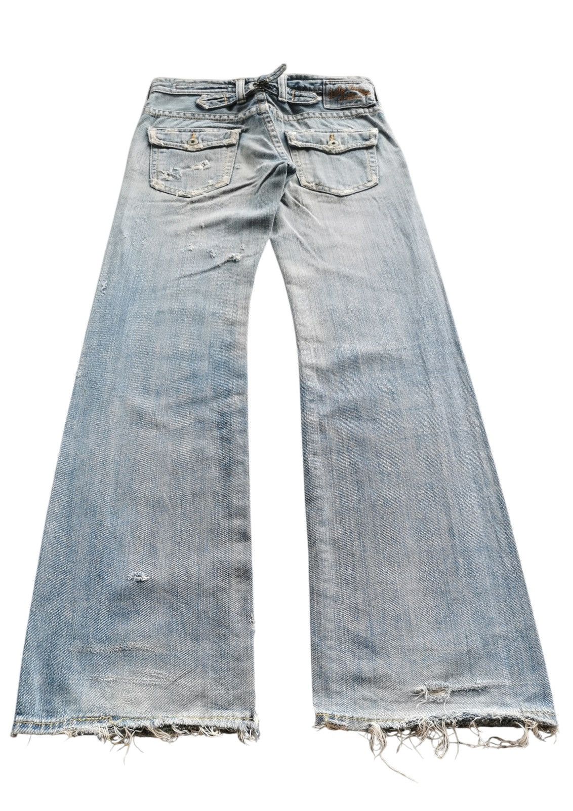 Vintage Brappers Japan Flare Bootcut Denim Jeans Y2K Distressed Size 30" / US 8 / IT 44 - 3 Thumbnail