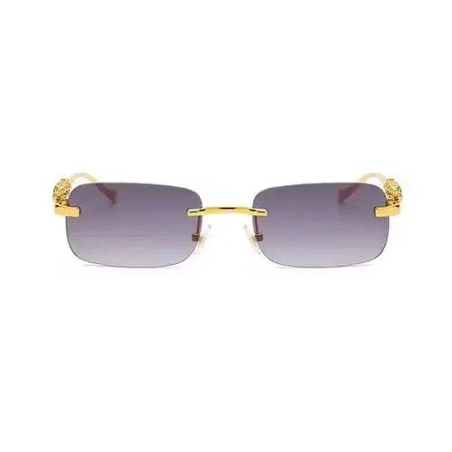 Vintage Vintage Retro Style Leopard 🐆 Yellow Black Frame Glasses Size ONE SIZE - 2 Thumbnail