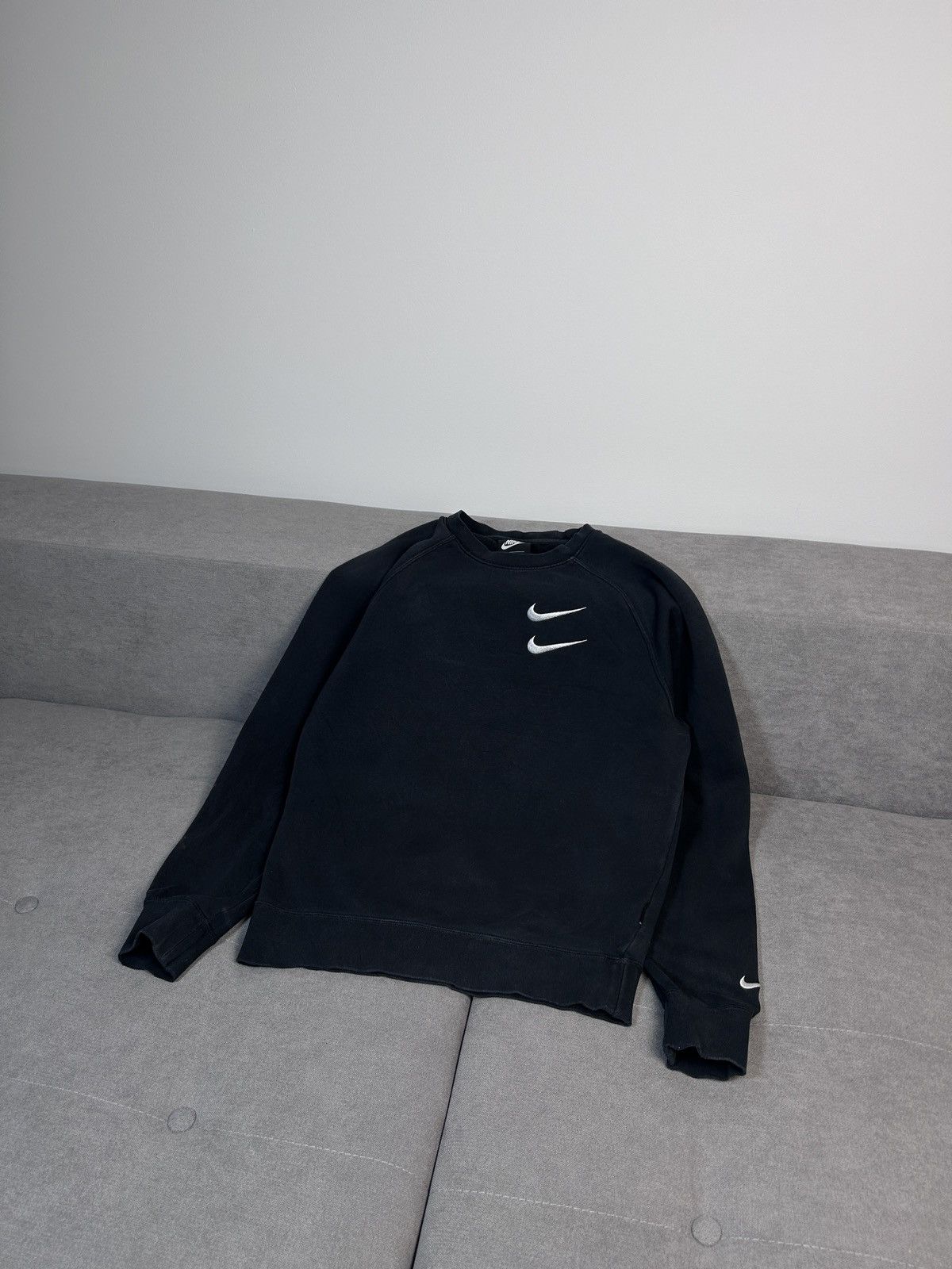 Nike Vintage Nike Double Swoosh Oversized Big Logo Sweatshirt Size US XS / EU 42 / 0 - 2 Thumbnail