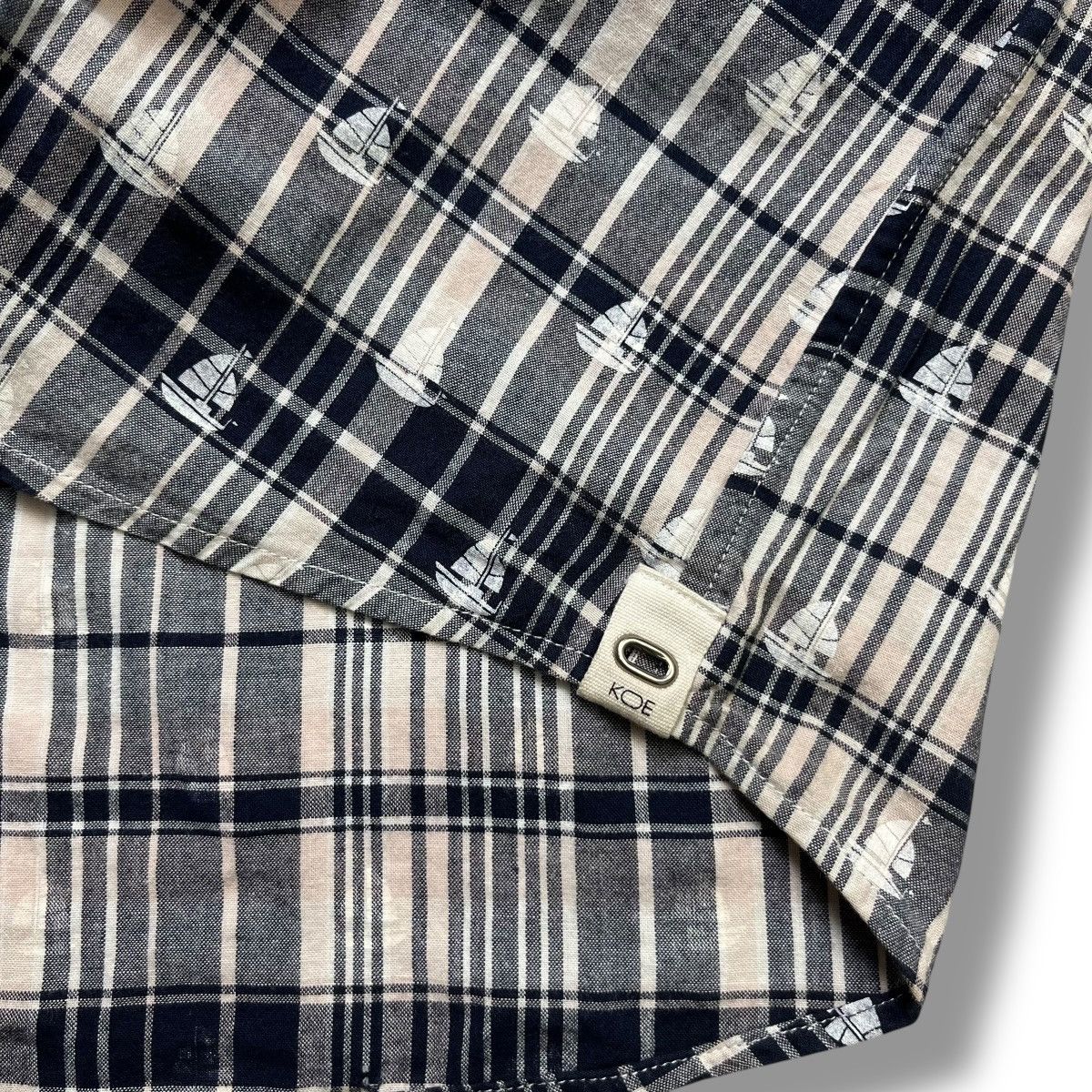 Thom Browne Thom Browne x Koe Plaid shirt with subtle sailboat print ⚓ Size US L / EU 52-54 / 3 - 8 Thumbnail