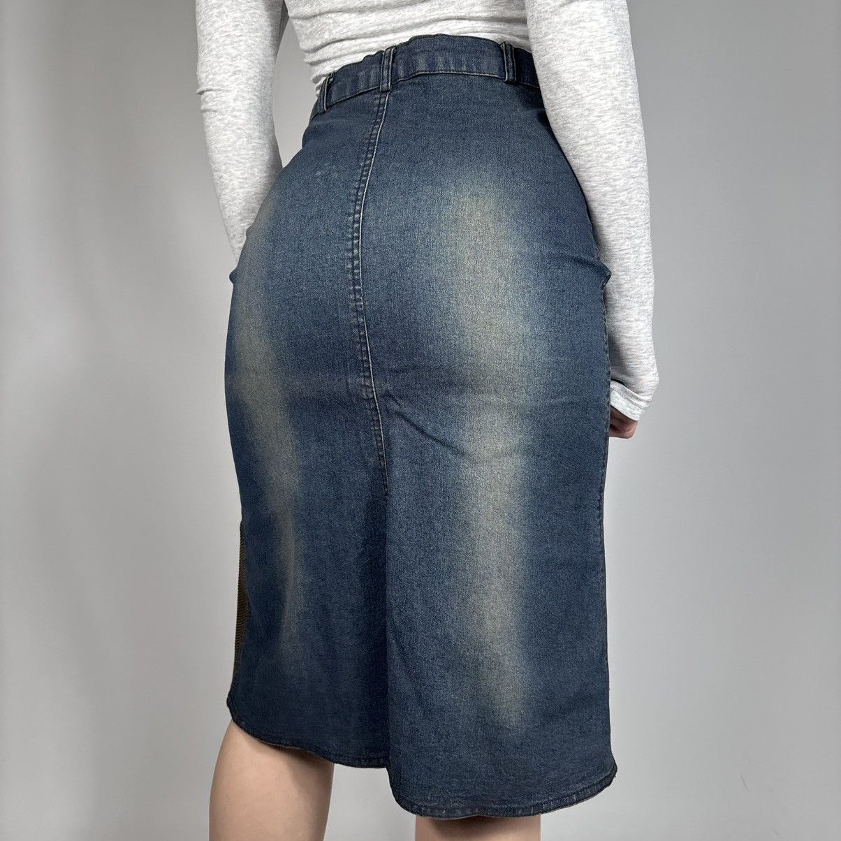 Japanese Brand Vintage Y2K Japanese Retro Midi Skirt 90s Style Size 27" / US 4 / IT 40 - 2 Thumbnail