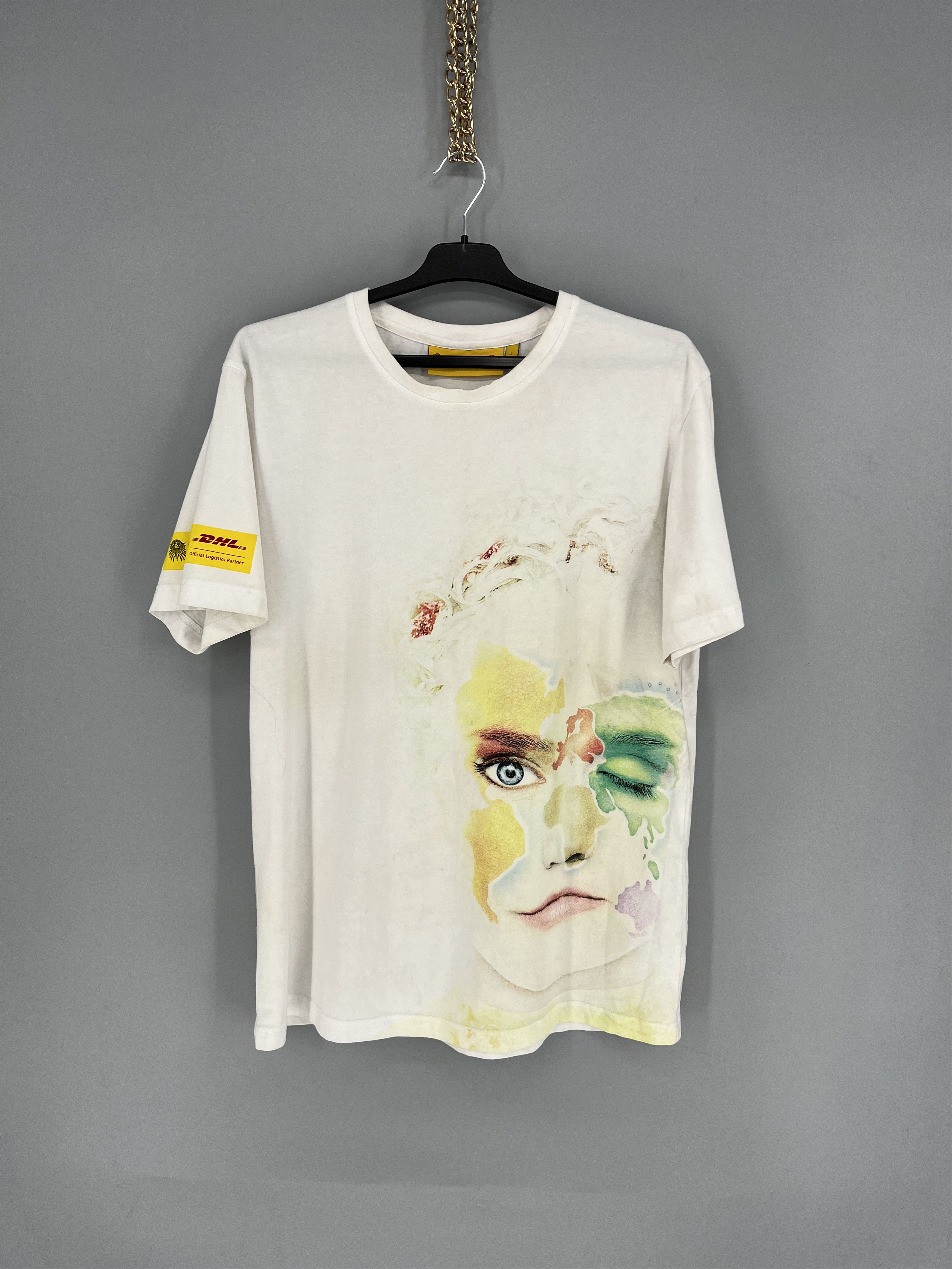 Vintage Cirque Du Soleil x DHL Adult L White T Shirt Face Art Print Size US L / EU 52-54 / 3 - 1 Thumbnail