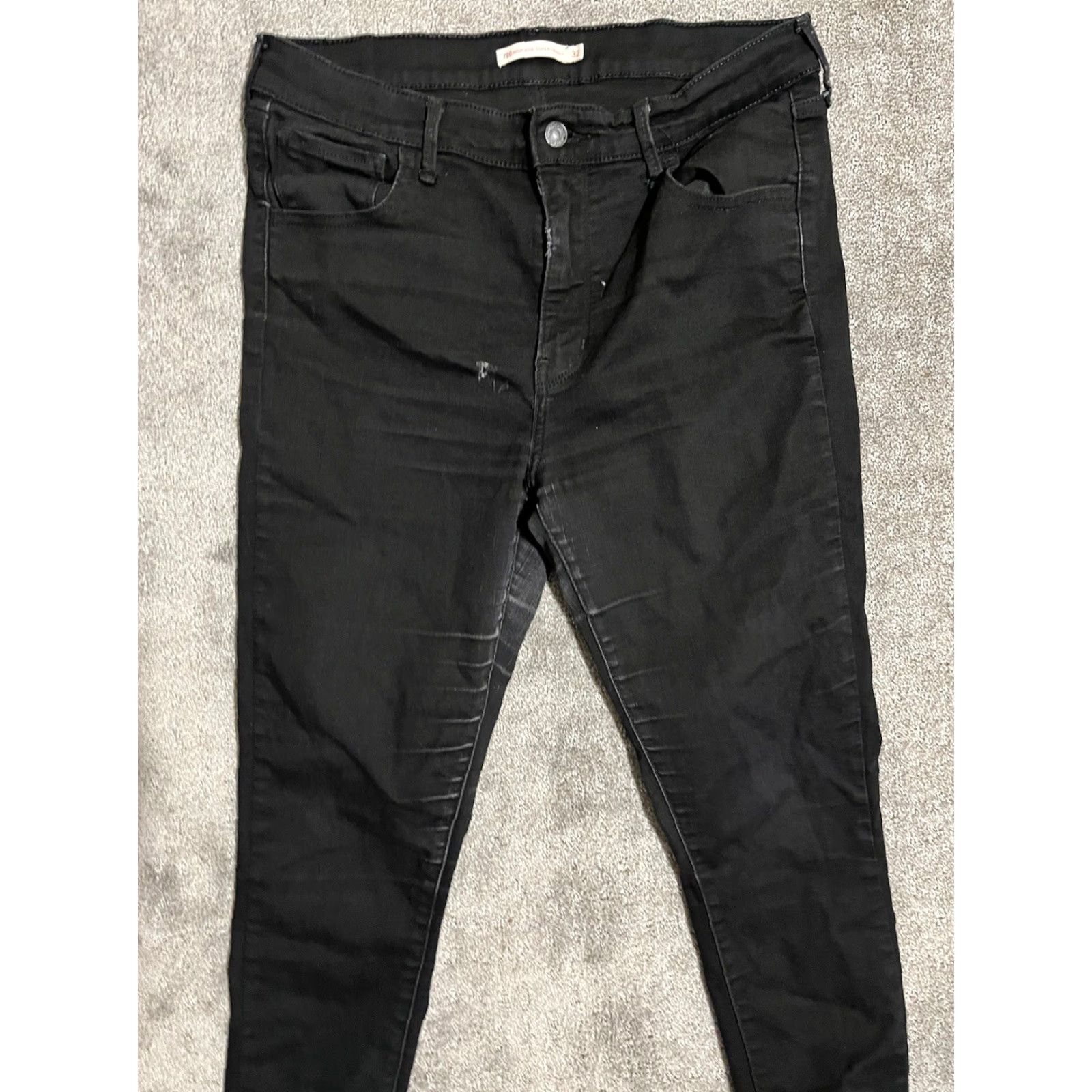 Levi's Levi's 720 High Rise Skinny Jeans - Women - Size 32 - Black Denim - 30in Inseam - Dark Wash - Regular Fit Size 24" / US 00 / IT 34 - 4 Thumbnail