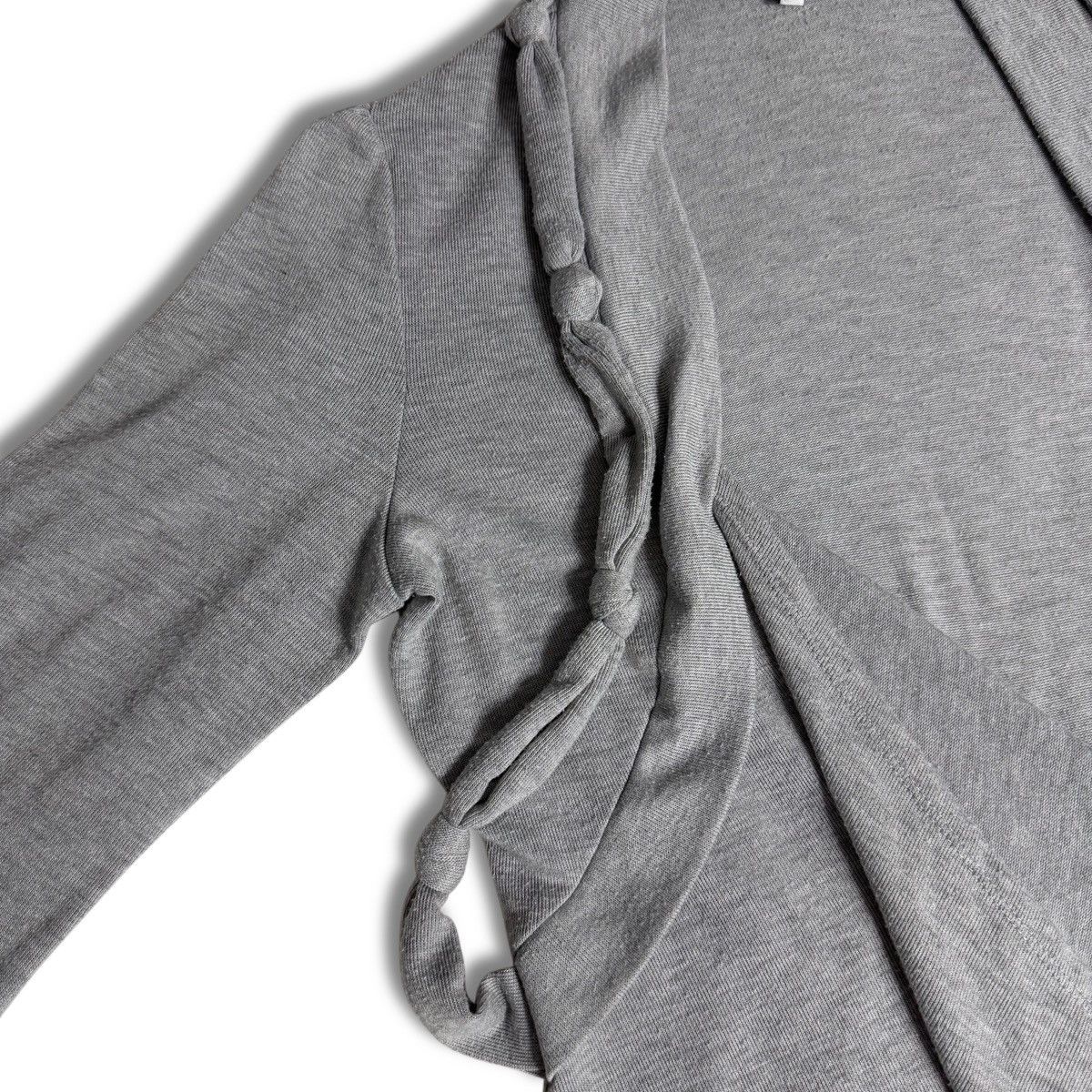 Other Gray Draped Open Front Cardigan Sweater w/ Fabric Twists Size M / US 6-8 / IT 42-44 - 5 Thumbnail