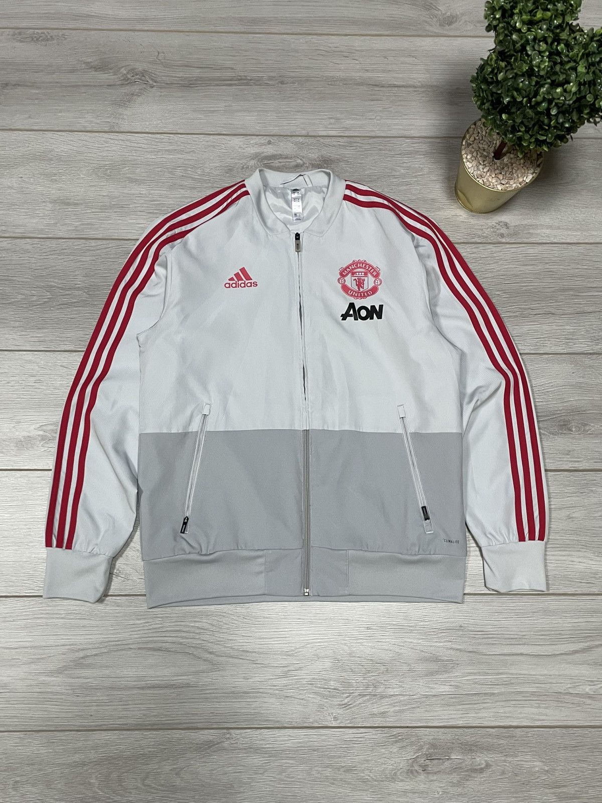 Adidas Adidas AON Manchester United Soccer track Jacket zip Size US M / EU 48-50 / 2 - 1 Thumbnail