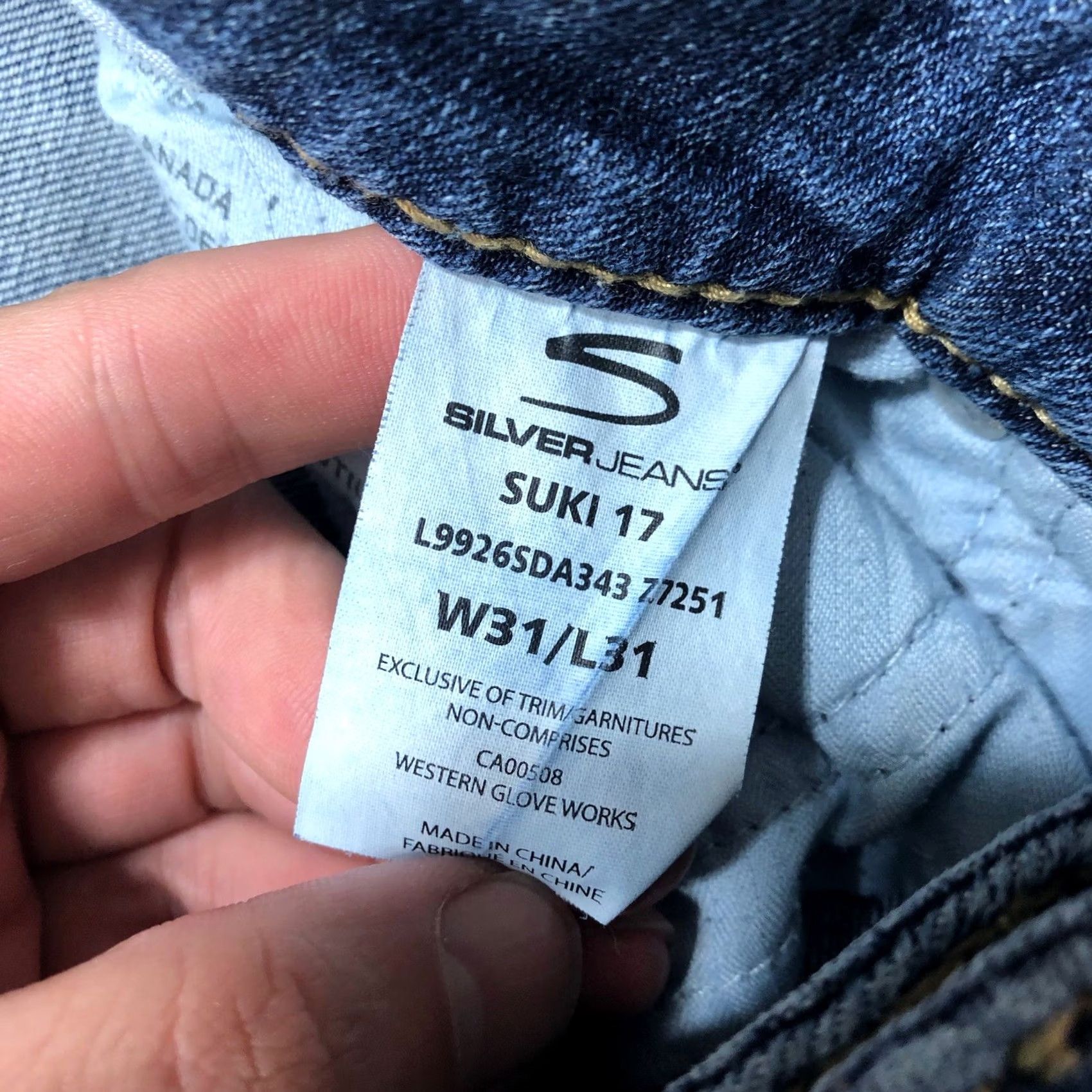 Silver Jeans Co. Silver Jeans Womens Bootcut Jeans Blue Tag 31 X 30 Inseam Distressed Denim Size 24" / US 00 / IT 34 - 7 Thumbnail