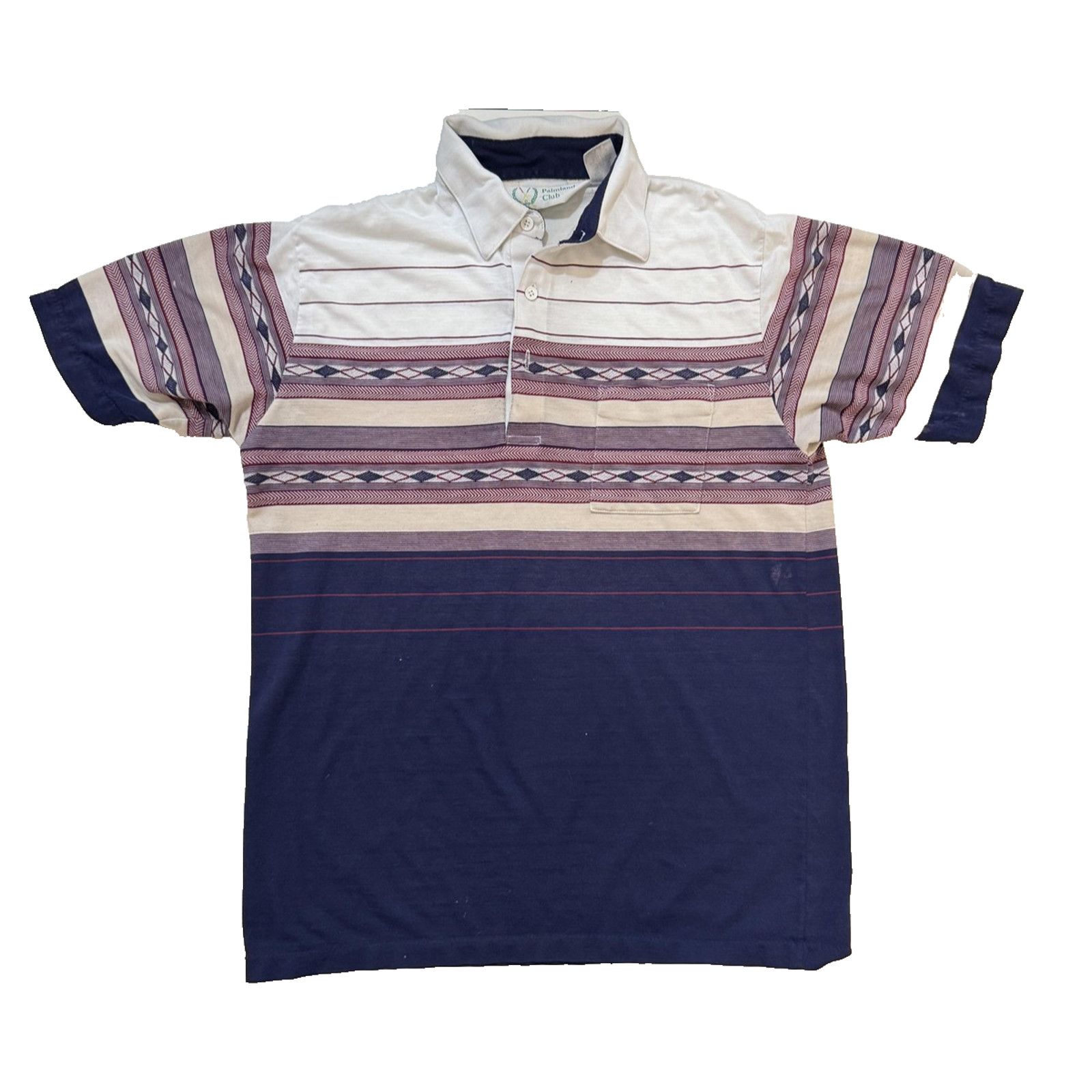 & Other Stories Vintage 90s Palmland Club Polo Shirt Men Med Southwest Aztec Size US M / EU 48-50 / 2 - 1 Thumbnail