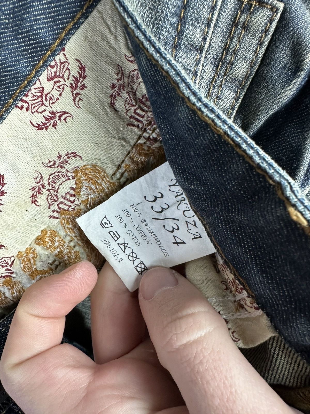 Designer × Japanese Brand CRAZY YAKUZA FADE JEANS Y2K If Six Was Nine Style Size US 33 - 10 Thumbnail