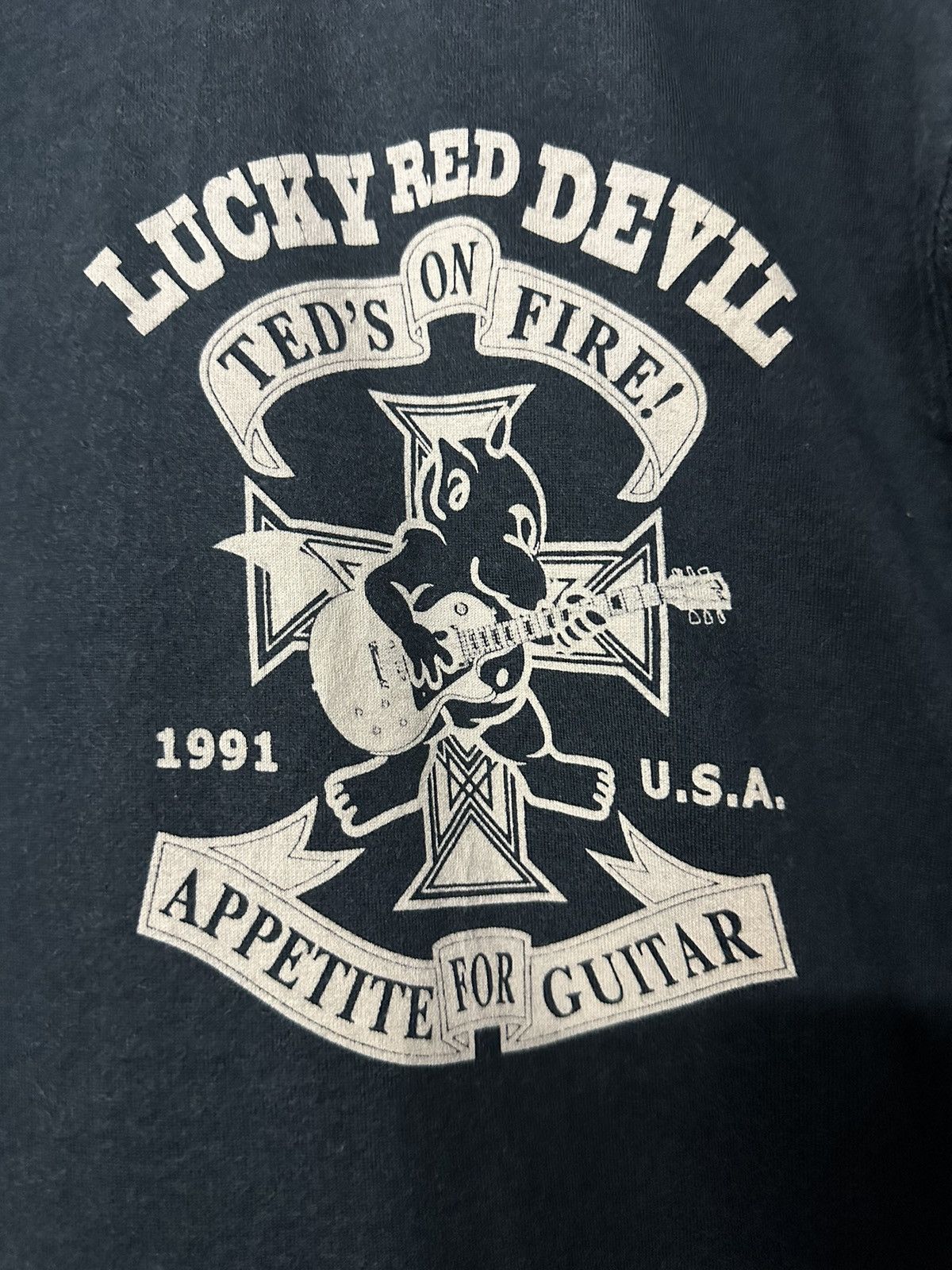 Tedman × Vintage Ted Company Appetite For Guitar Sun Faded Tee Size US L / EU 52-54 / 3 - 6 Thumbnail