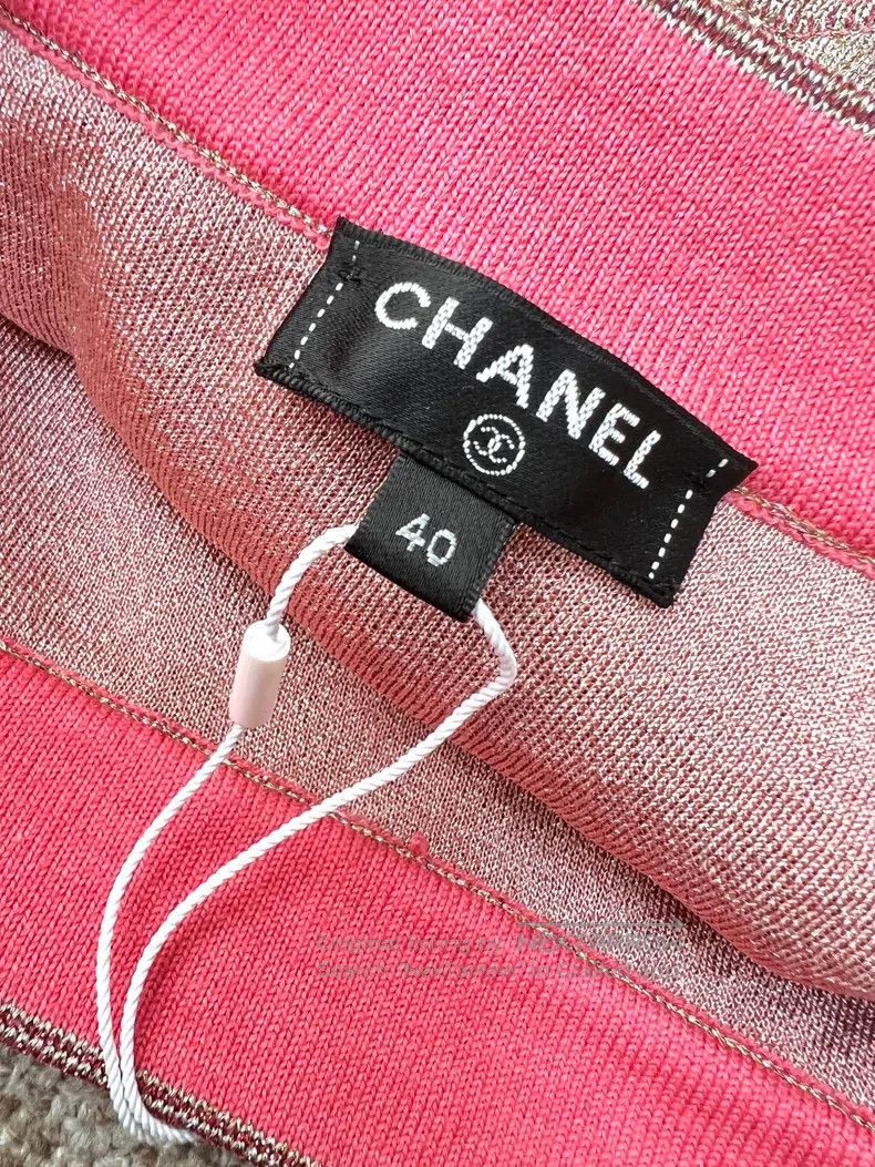 Chanel Chanel 20A heavy industry nude pink gold thread sequin pea Size S / US 4 / IT 40 - 6 Thumbnail