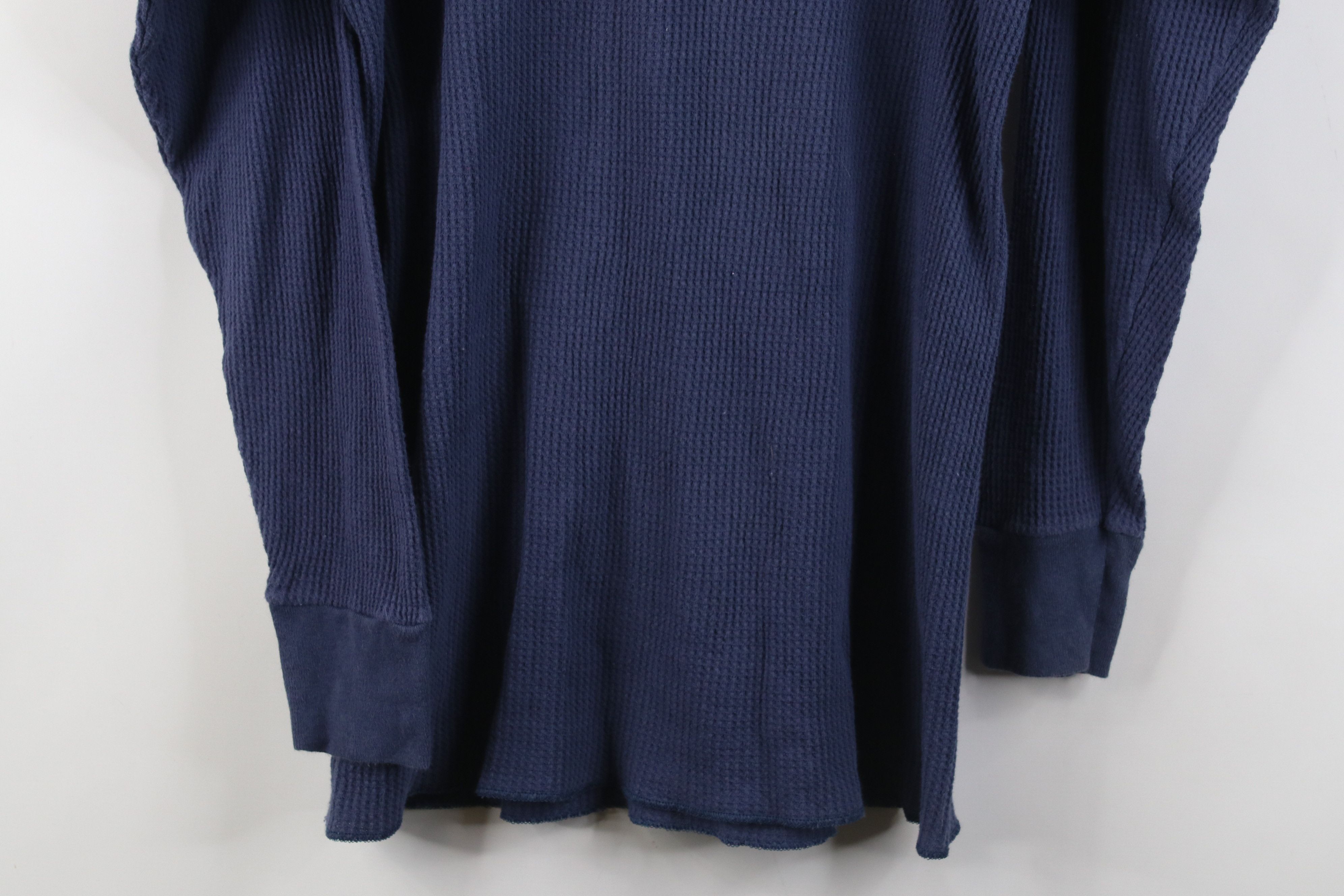 Vintage Vintage 90s Streetwear Waffle Knit Long Sleeve T-Shirt Size US XXL / EU 58 / 5 - 13 Thumbnail