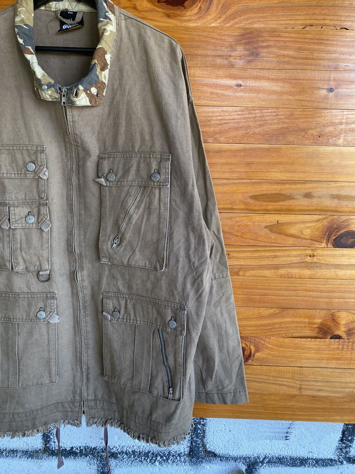 Vintage Vintage Y2K PNB Nation Utility Jacket XXL Brown Camo Collar Size US XXL / EU 58 / 5 - 12 Thumbnail
