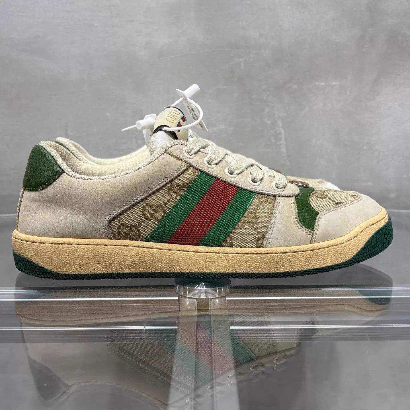 Gucci Gucci Rhyton Distressed Sneaker Women's EU 38 Green Enamel Size US 7.5 / IT 37.5 - 4 Thumbnail