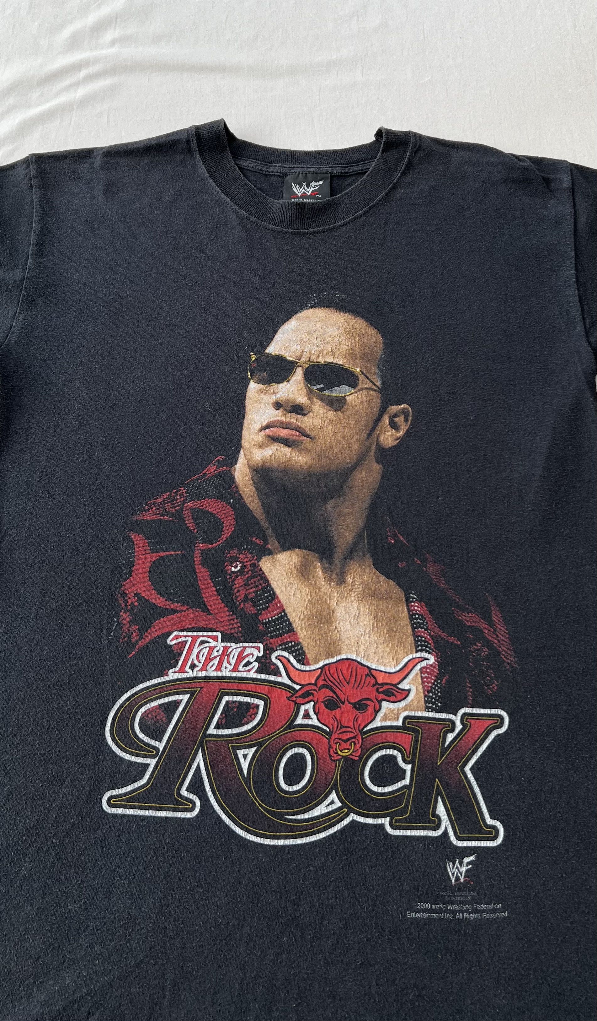 WWE Vintage 2000 The Rock Dwayne Johnson WWE Black T-shirt Size US S / EU 44-46 / 1 - 4 Thumbnail