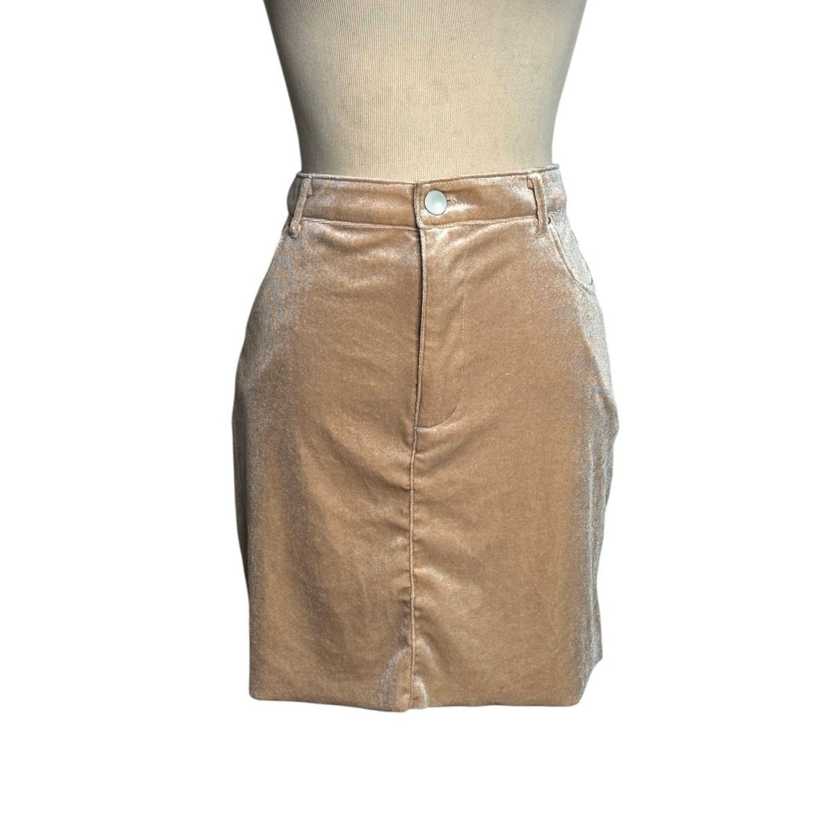 Forever 21 Forever 21 beige suede mini skirt size Large Size 30" / US 8 / IT 44 - 1 Thumbnail