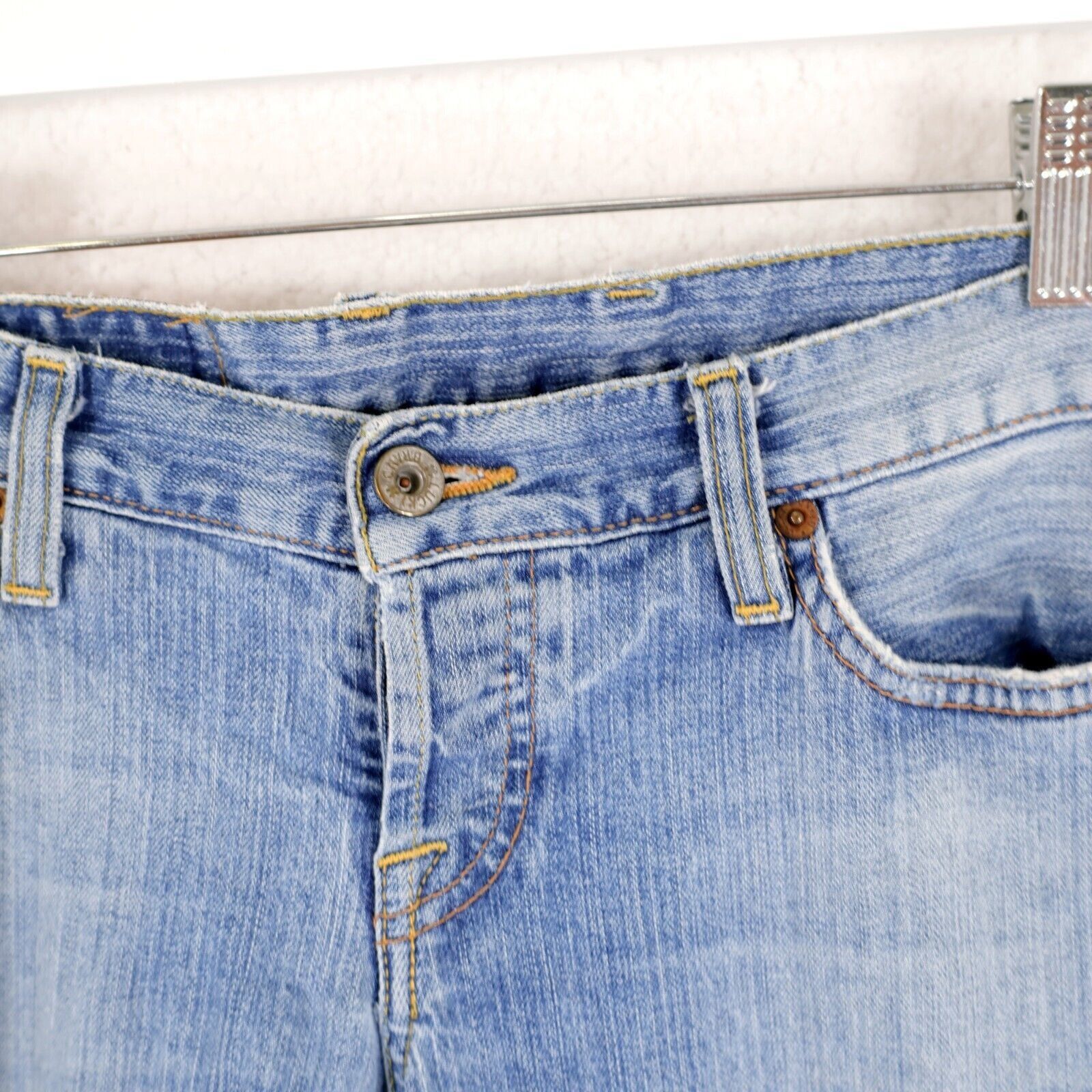 Lucky Brand Lucky Brand Dungarees Sweet Dream Crop Light Blue Stone Wash Size 31" - 5 Thumbnail