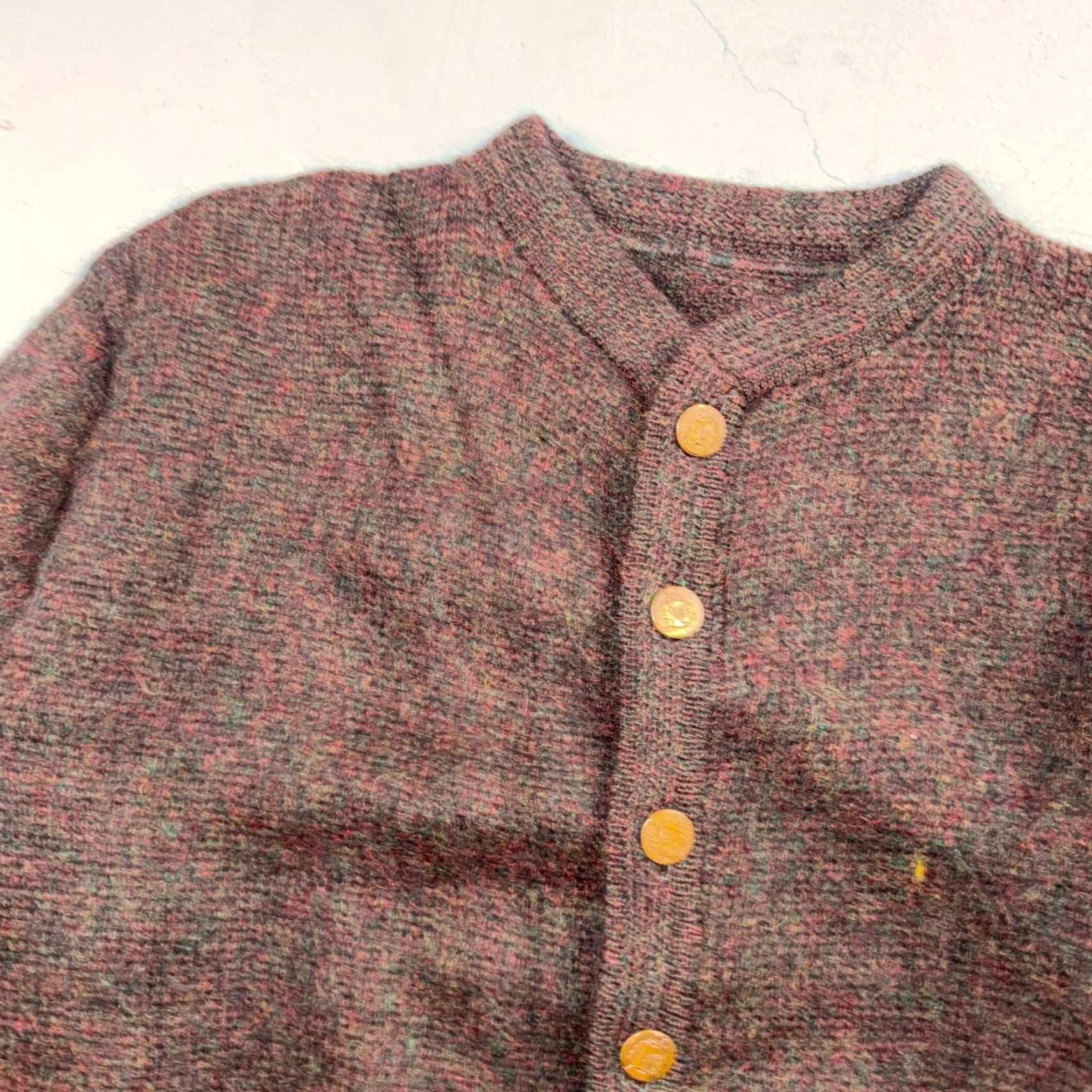 Vintage VTG 60s Kid Mohair Cardigan Sweater Medium Cobain Shaggy Wool Rockabilly 1960s Size US M / EU 48-50 / 2 - 2 Thumbnail