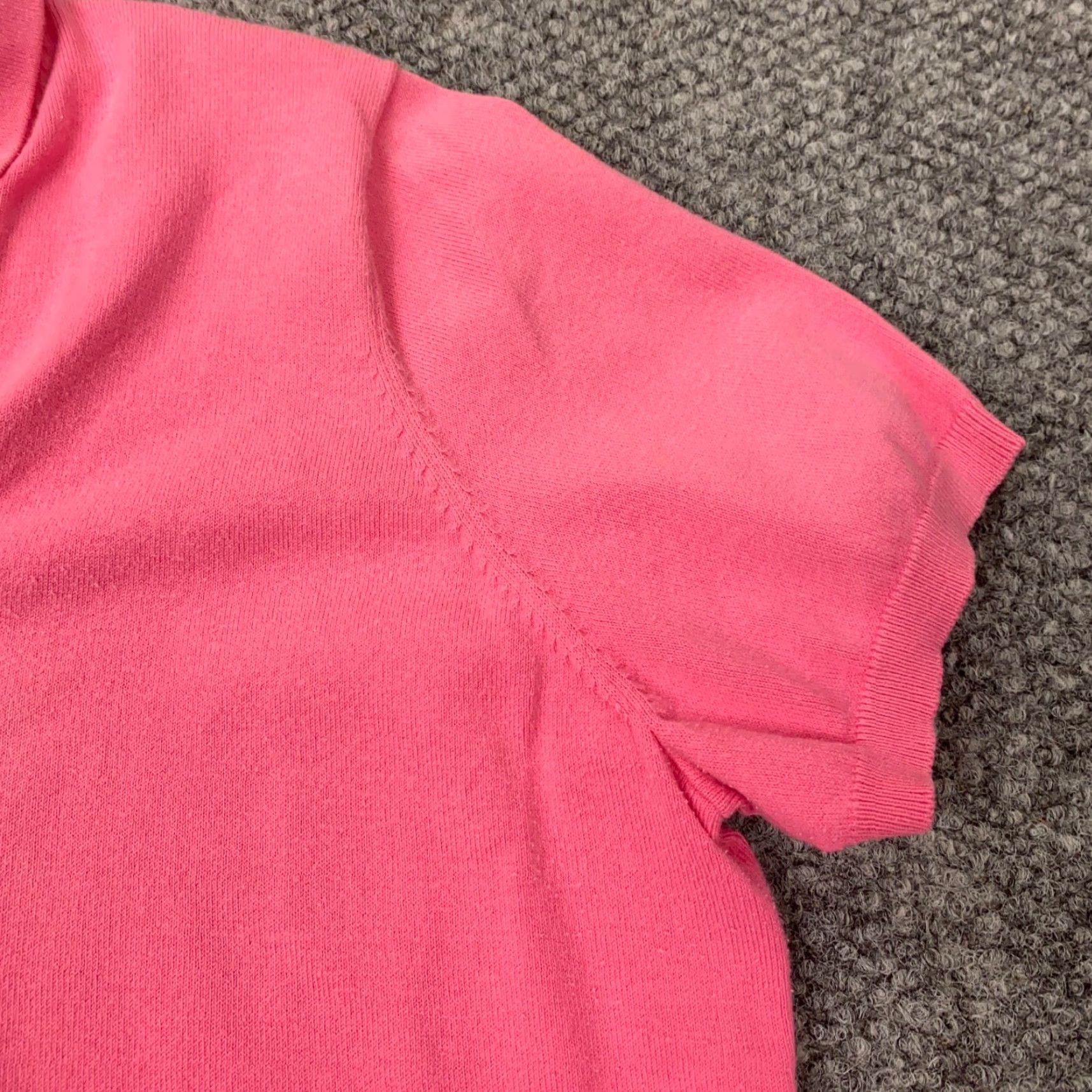 Talbots Talbots Polo Shirt Womens Petites Plus Size 1XP Pink Short Sleeve V-Neck Size XL / US 12-14 / IT 48-50 - 5 Thumbnail