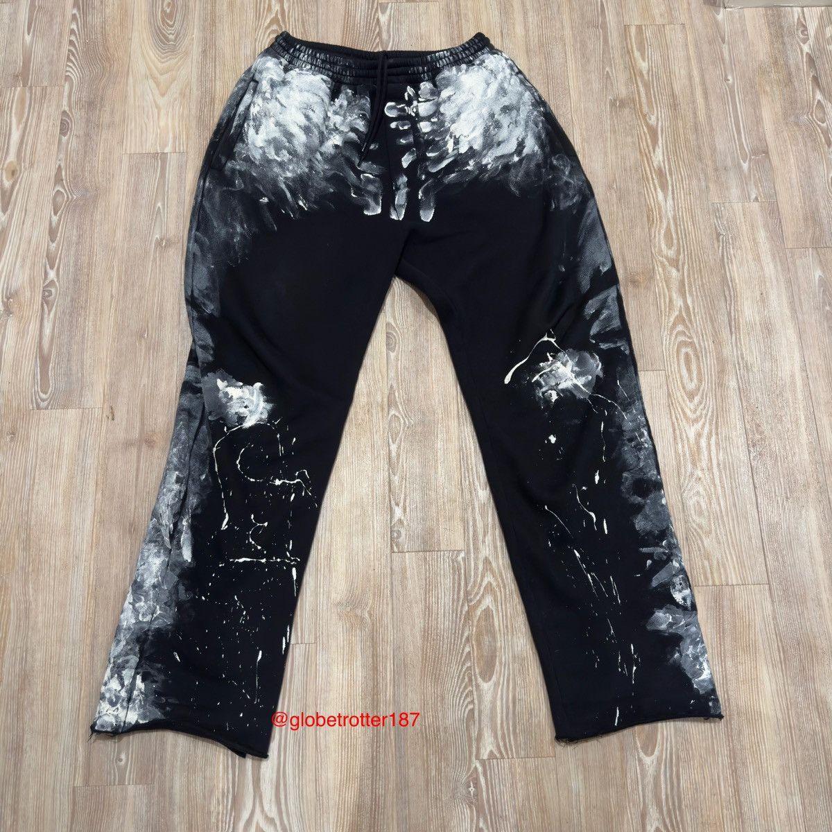 image of Balenciaga Track Pants Paint-Effect Medium Read Description, Men's (Size 34)