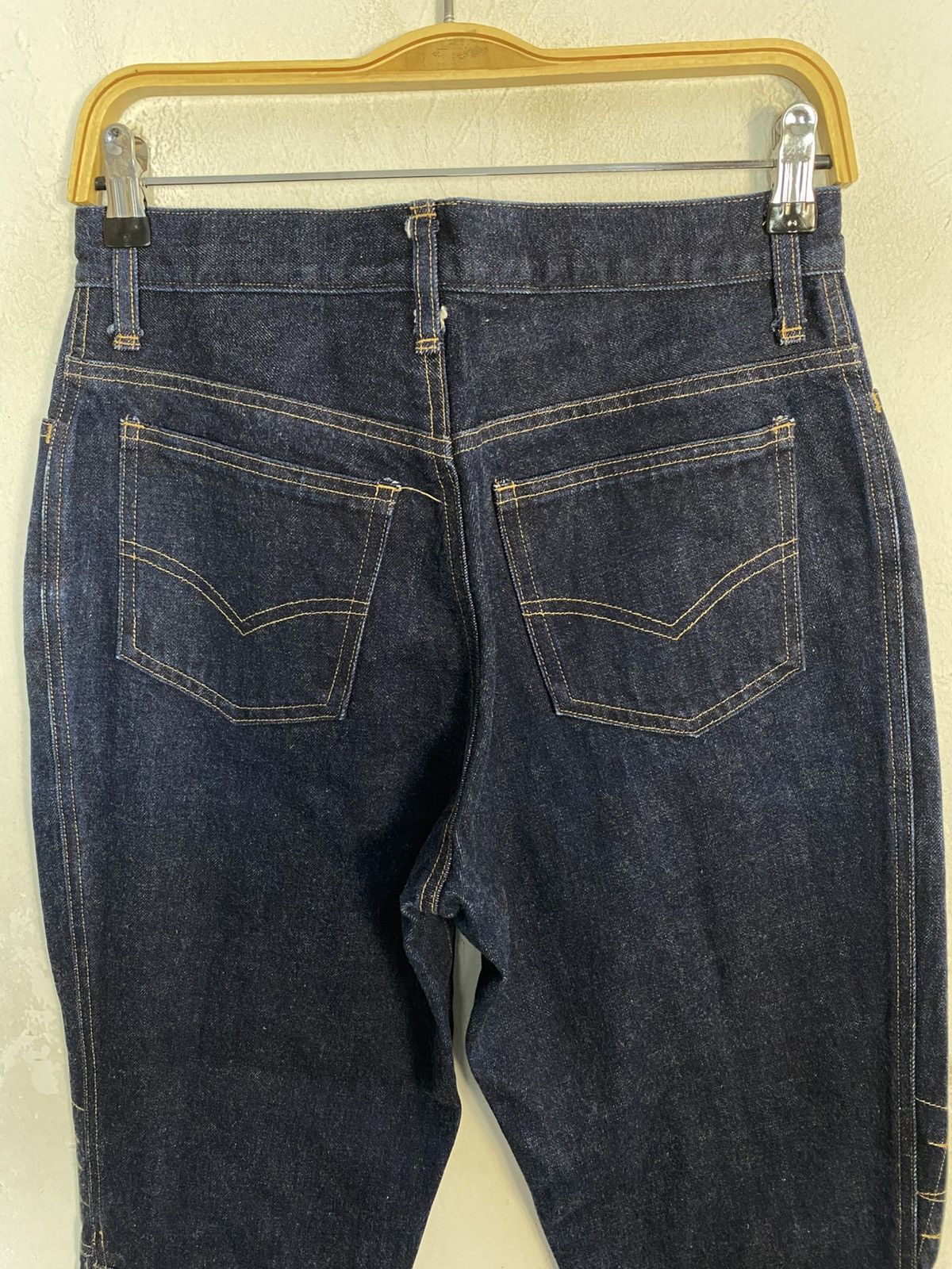 Japanese Brand Hype Japanese Distressed Knee Indigo Denim Jeans Baggy 28 29 Size 29" - 6 Thumbnail