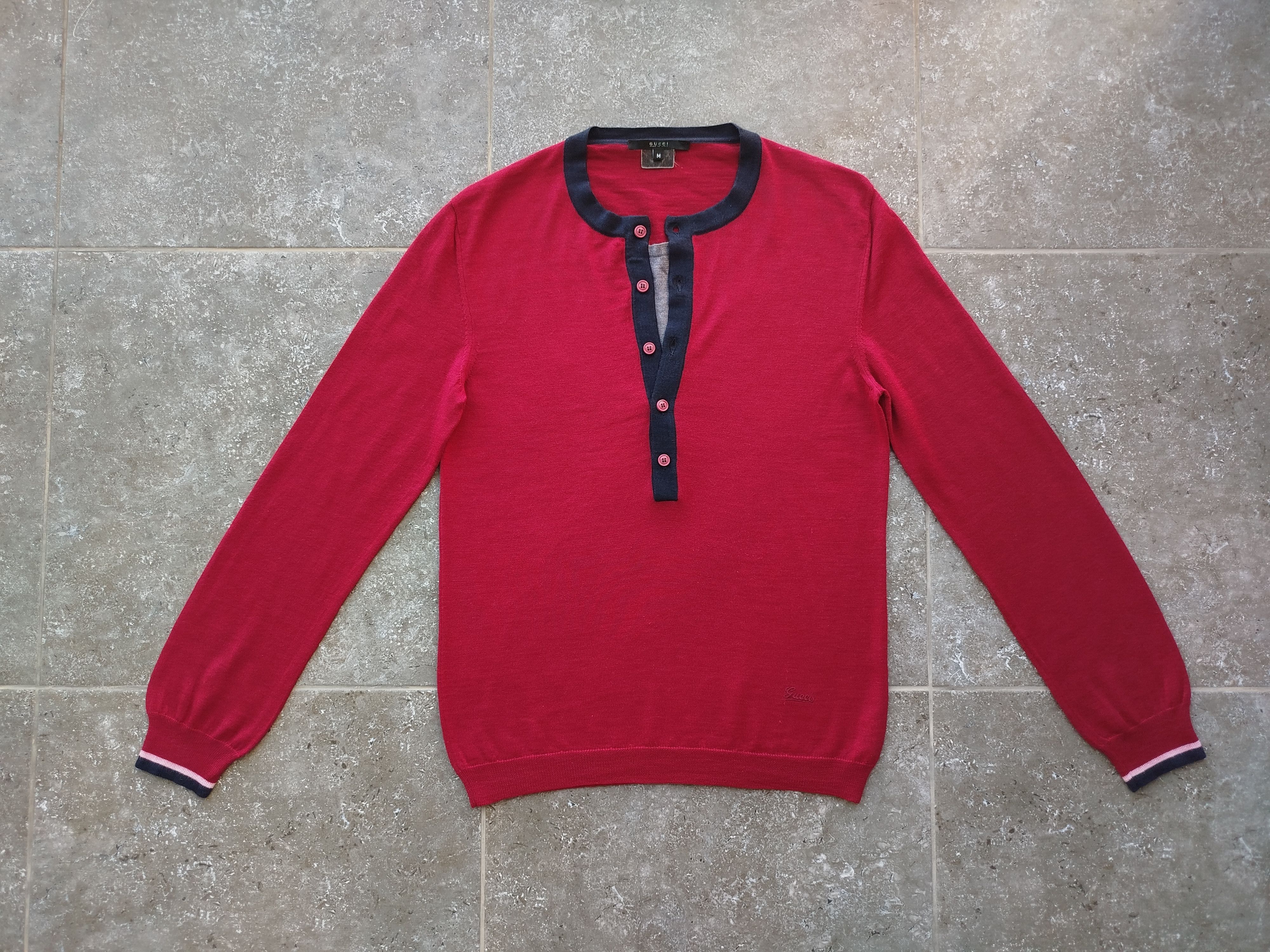 Gucci Pullover Jumper Knitted Crew Neck Wool Vintage Size M Size US M / EU 48-50 / 2 - 2 Thumbnail