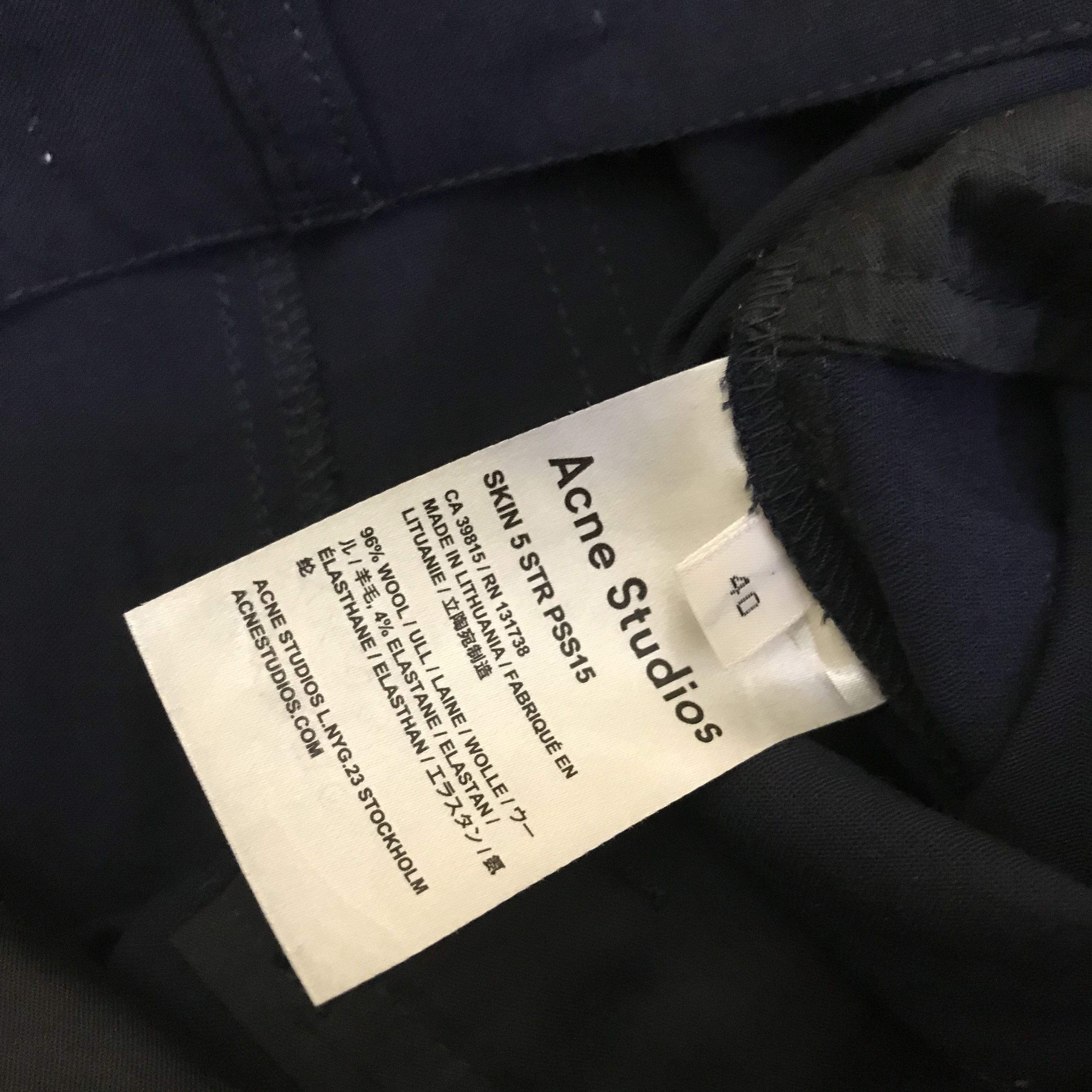 Acne Studios X221 ACNE STUDIOS SKINNY PANTS Size 27" / US 4 / IT 40 - 7 Thumbnail