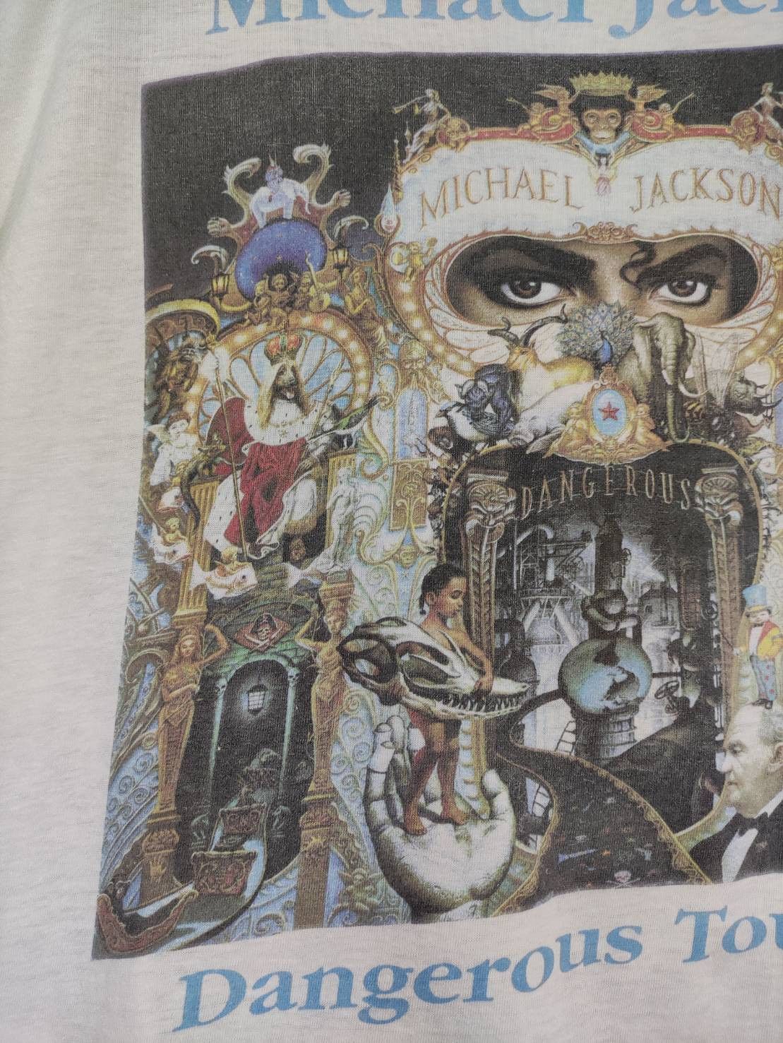 Michael Jackson Vtg 90's Michael Jackson "Dangerous" Album Promo World Tour Size US L / EU 52-54 / 3 - 4 Thumbnail