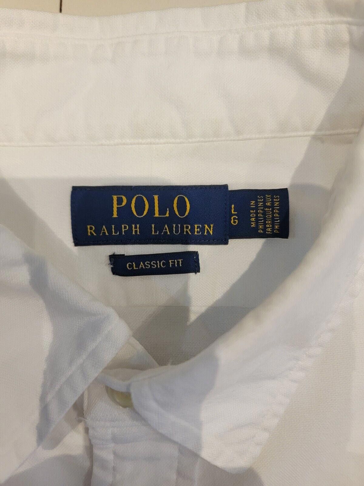Polo Ralph Lauren POLO RALPH LAUREN WHITE OVERSIZED LOGO DESIGN SZ Large Size US L / EU 52-54 / 3 - 3 Thumbnail