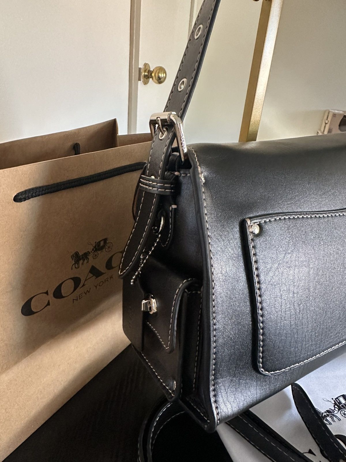Coach Coach Cargo Western Turn-Lock Soft Tabby black Size ONE SIZE - 6 Thumbnail