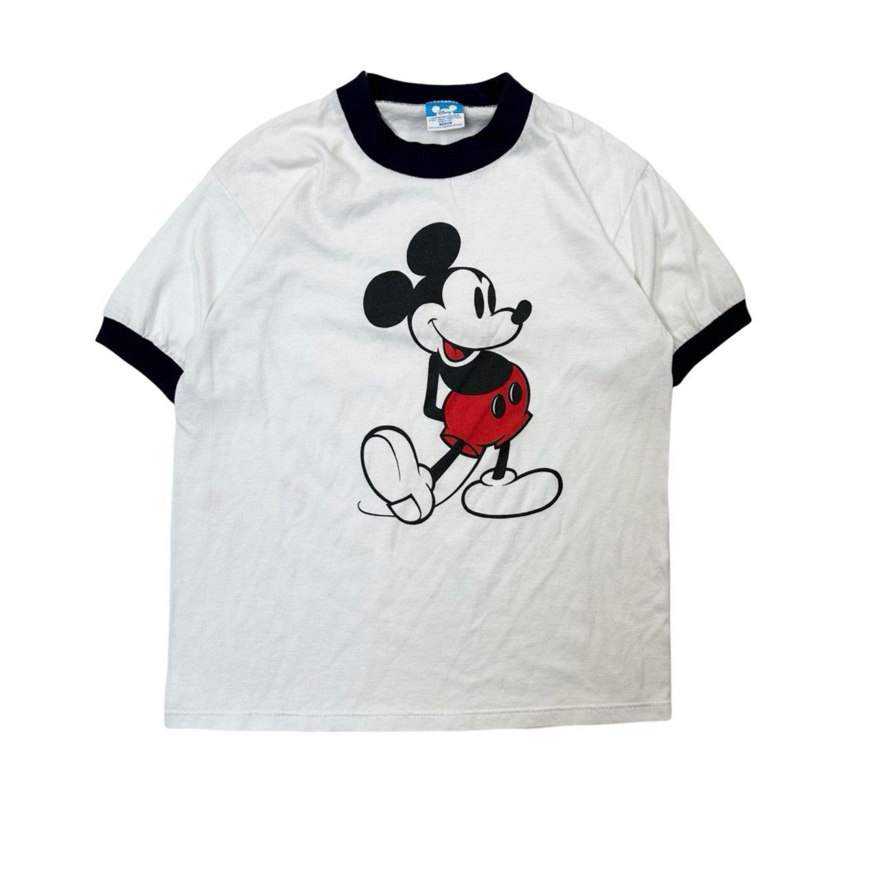 Vintage Vintage 80s Disney Mickey Mouse Graphic Ringer T Shirt Size US M / EU 48-50 / 2 - 1 Thumbnail