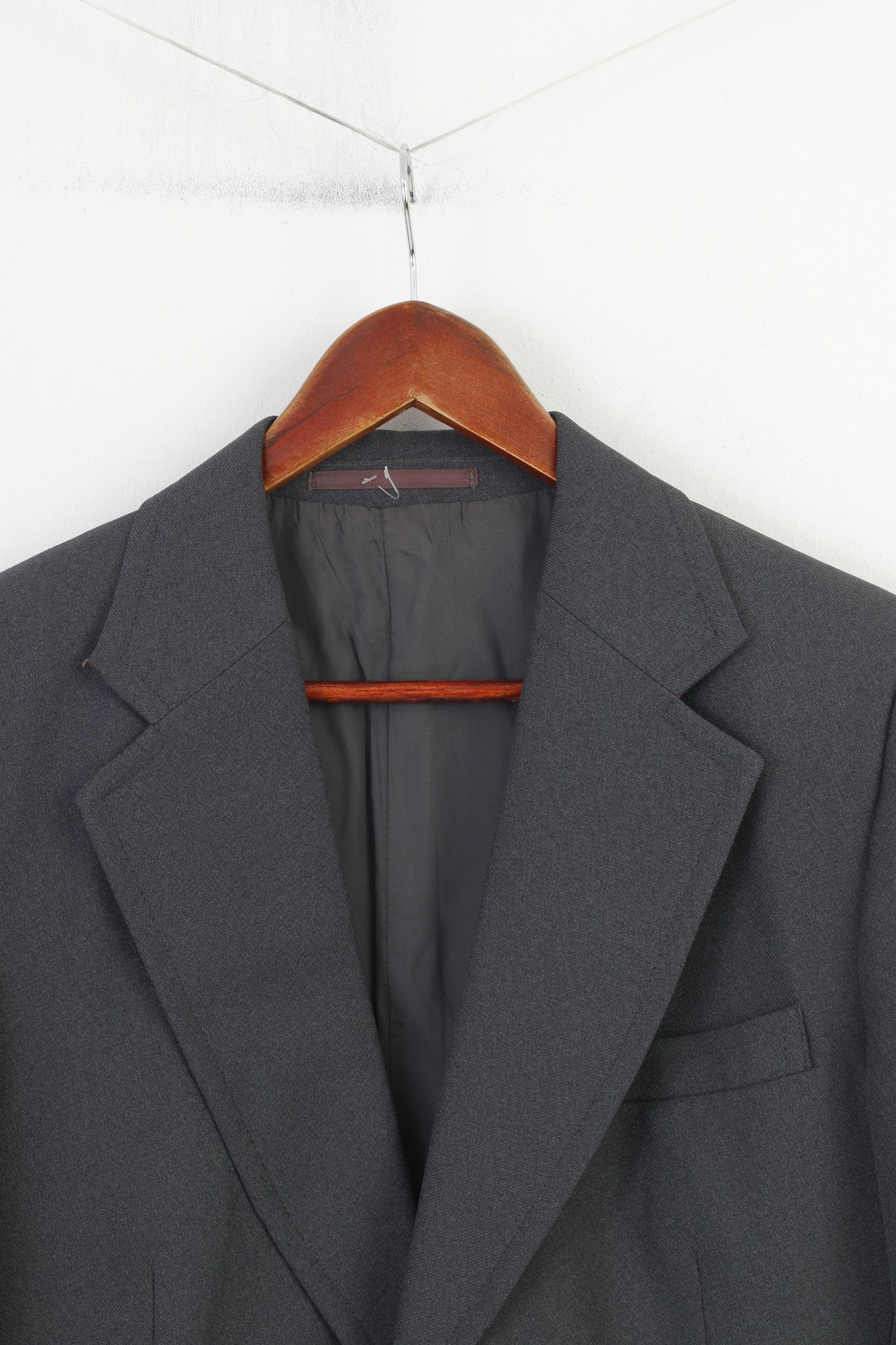 Vintage Vanderbilt Men 42 Blazer Single Breasted Charcoal 9731 Size 42R - 2 Thumbnail
