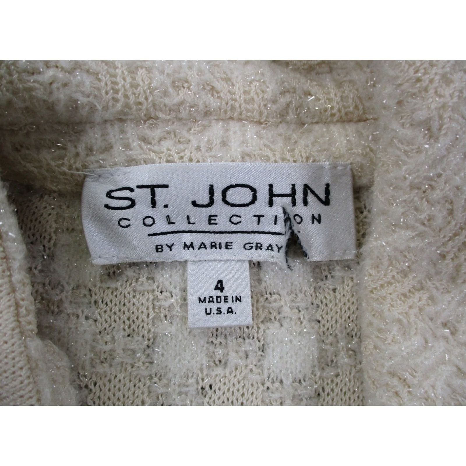 St. John St. John Coat Womens 4 White Marie Gray Coat Parka USA Made Collection Overcoat Jacket Size S / US 4 / IT 40 - 6 Thumbnail
