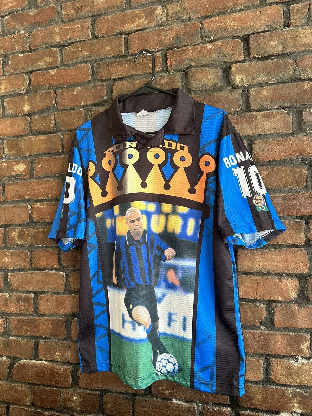 Vintage Vintage Inter Milan Ronaldo blue & black football shirt 90s Size US XL / EU 56 / 4 - 7 Thumbnail