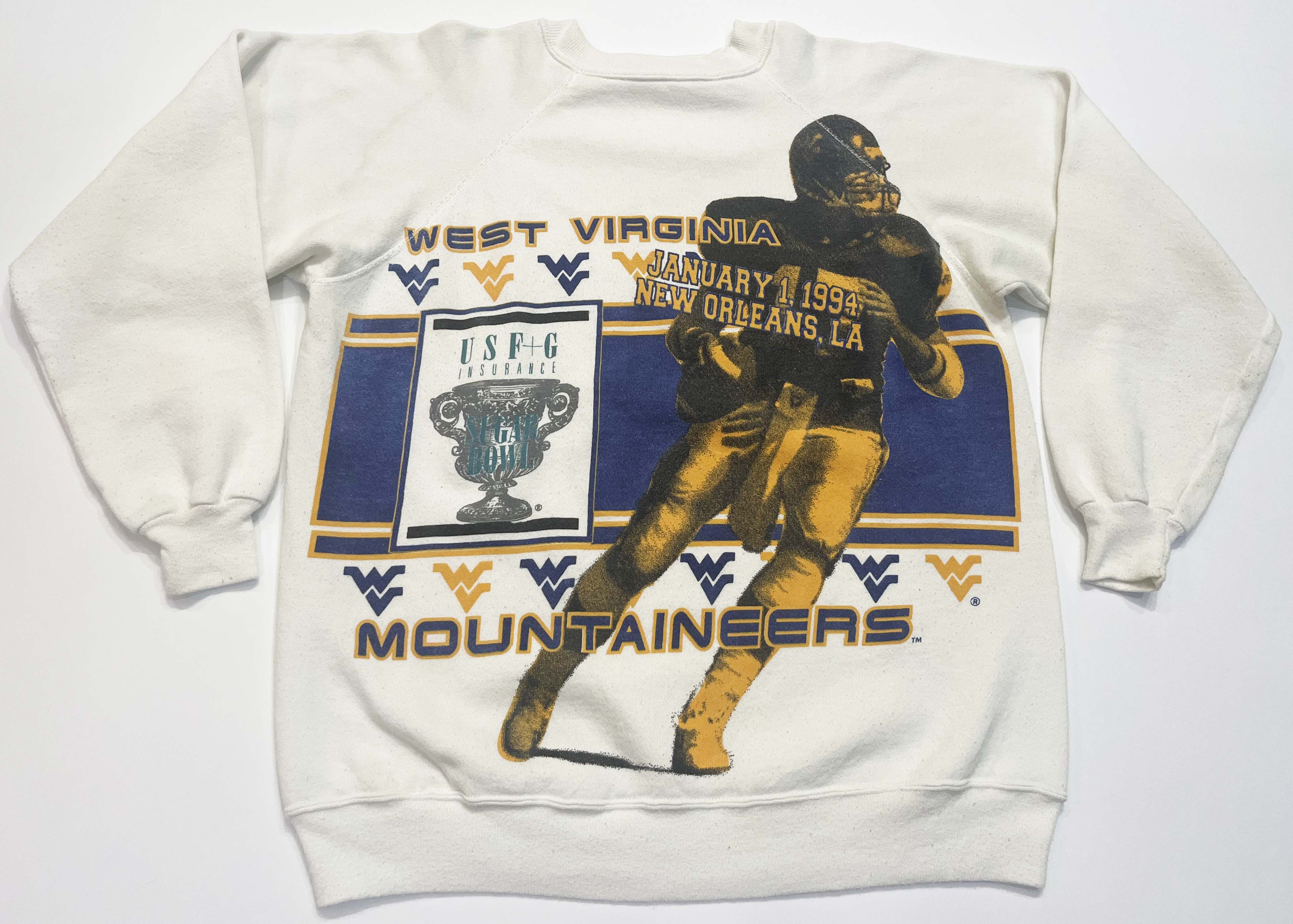 Hanes Vintage West Virginia WV Mountaineers Crewneck Sweatshirt Size US L / EU 52-54 / 3 - 1 Thumbnail