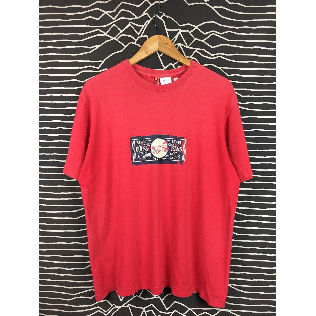 Designer × Guess × Vintage Vtg Guess Jeans Workwear Division Authentic Goods Tee Size US M / EU 48-50 / 2 - 1 Thumbnail