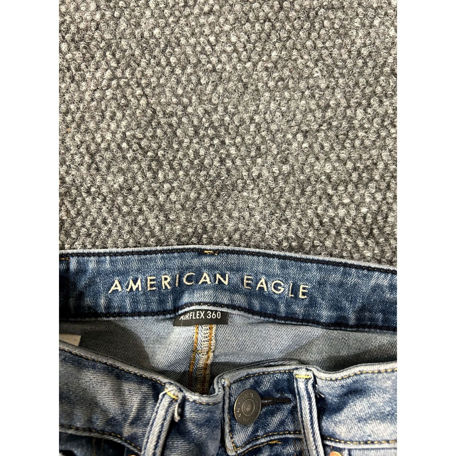 American Eagle Outfitters VINTAGE: American Eagle Outfitters Skinny Jeans Mens 28x30 Blue Distressed Ripped AirFlex Stretch Den?im 5-Pocket Size US 28 / EU 44 - 3 Thumbnail