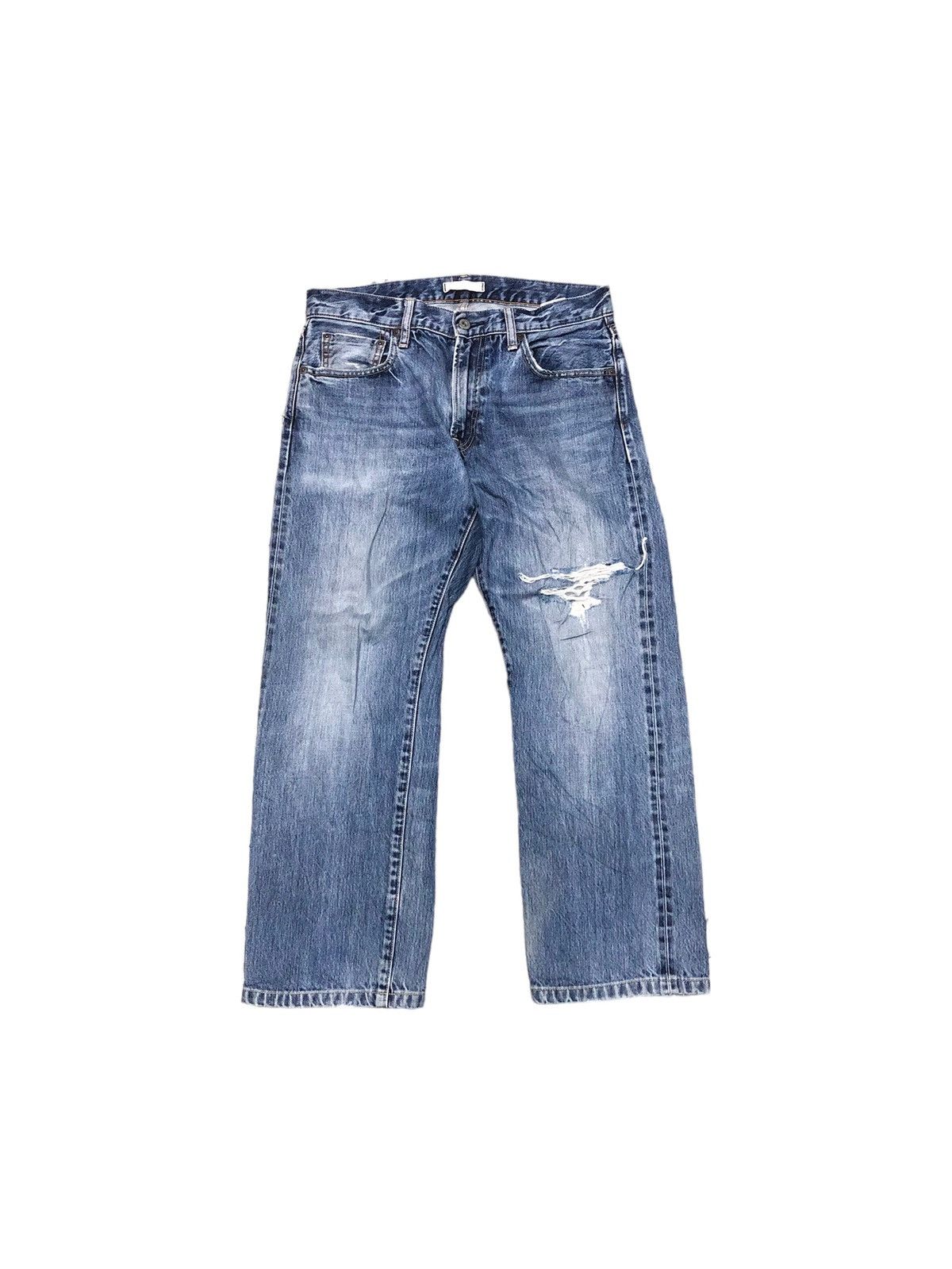 Uniqlo REDLINE‼️‼️SELVEDGE DISTRESSED DENIM BY UNIQLO Size US 31 - 1 Thumbnail