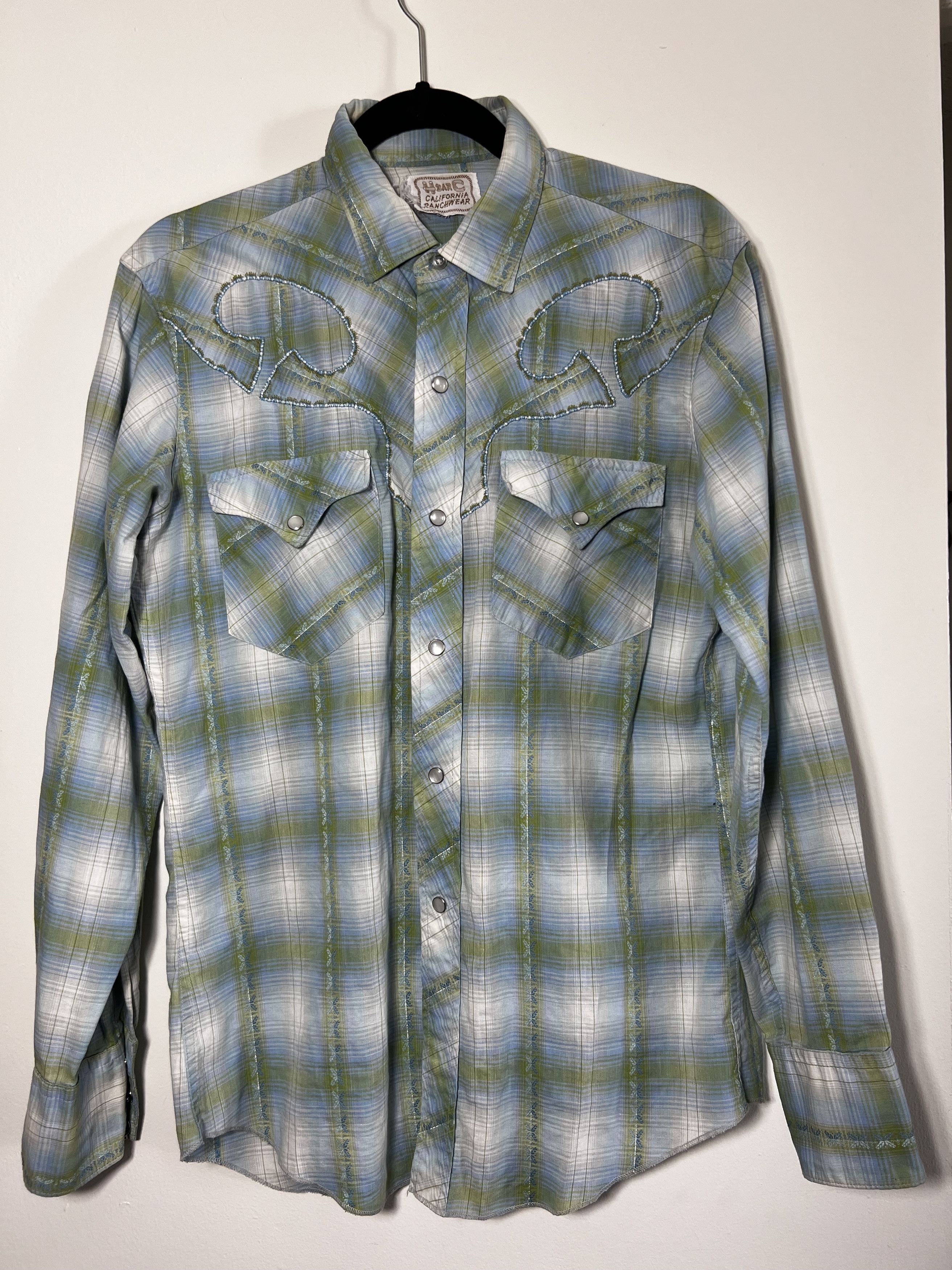 Vintage Vintage 50's-60's HBarC California Ranchwear Pearl Snap Size US S / EU 44-46 / 1 - 1 Thumbnail