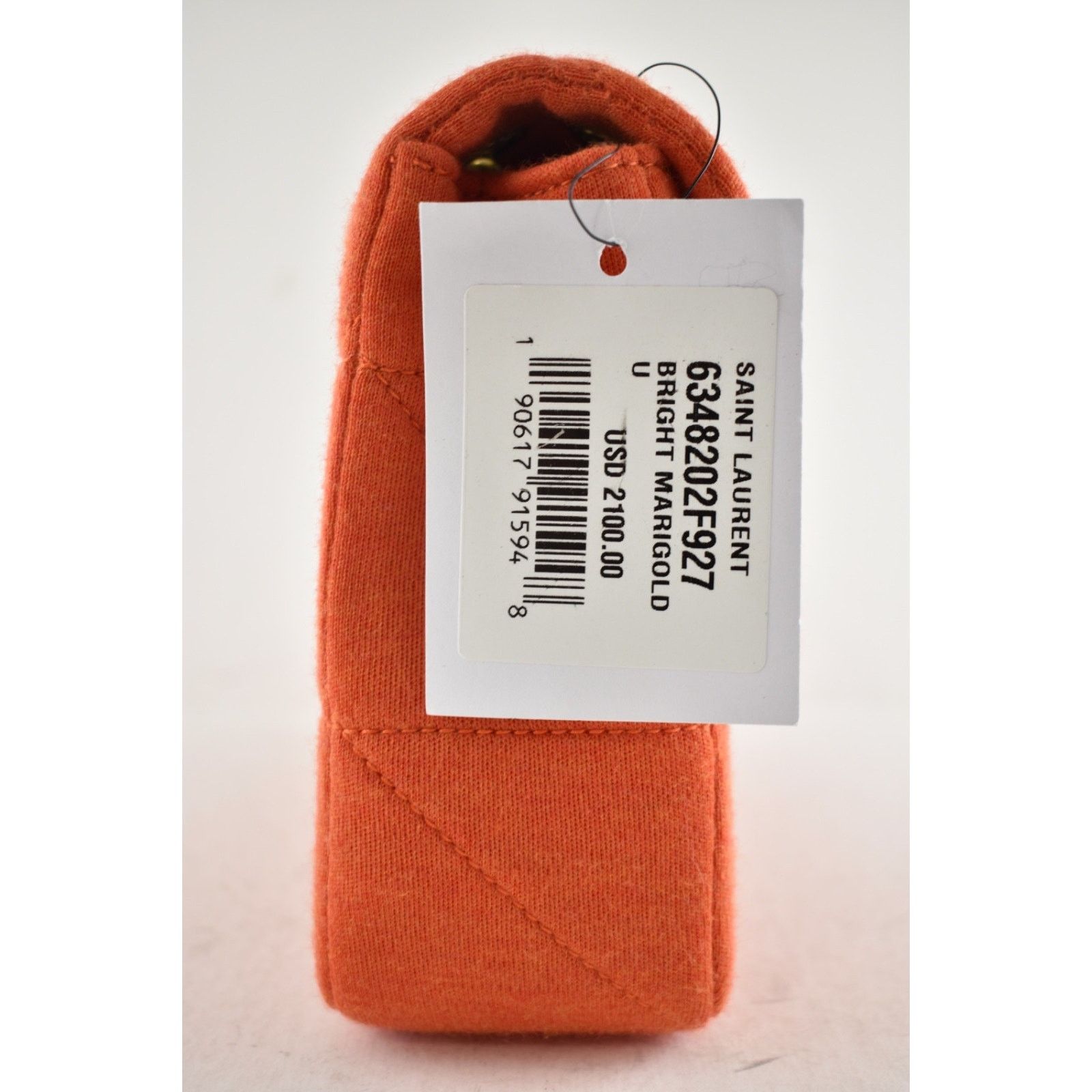 Yves Saint Laurent Saint Laurent Medium Marigold Orange Jersey Shoulder Bag Size ONE SIZE - 7 Thumbnail