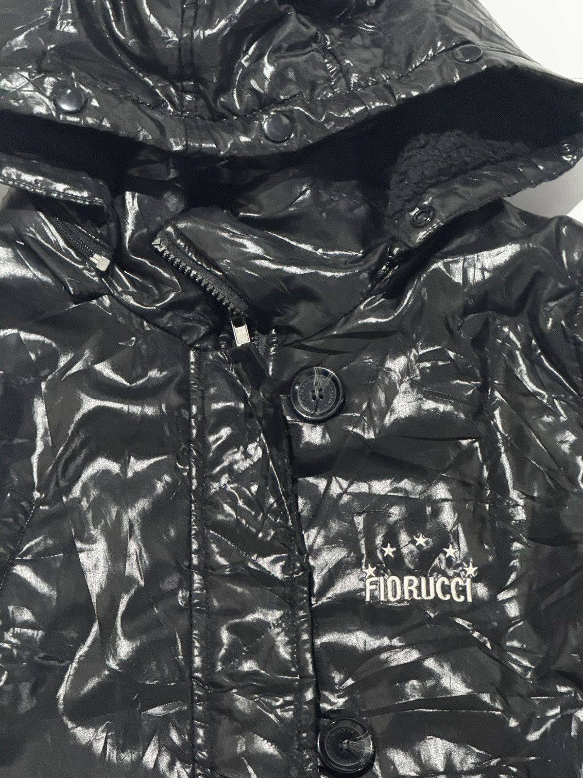 Fiorucci FLORUCCI Embroidery Small Logo Black Puffer Jacket Down Size L / US 10 / IT 46 - 8 Thumbnail
