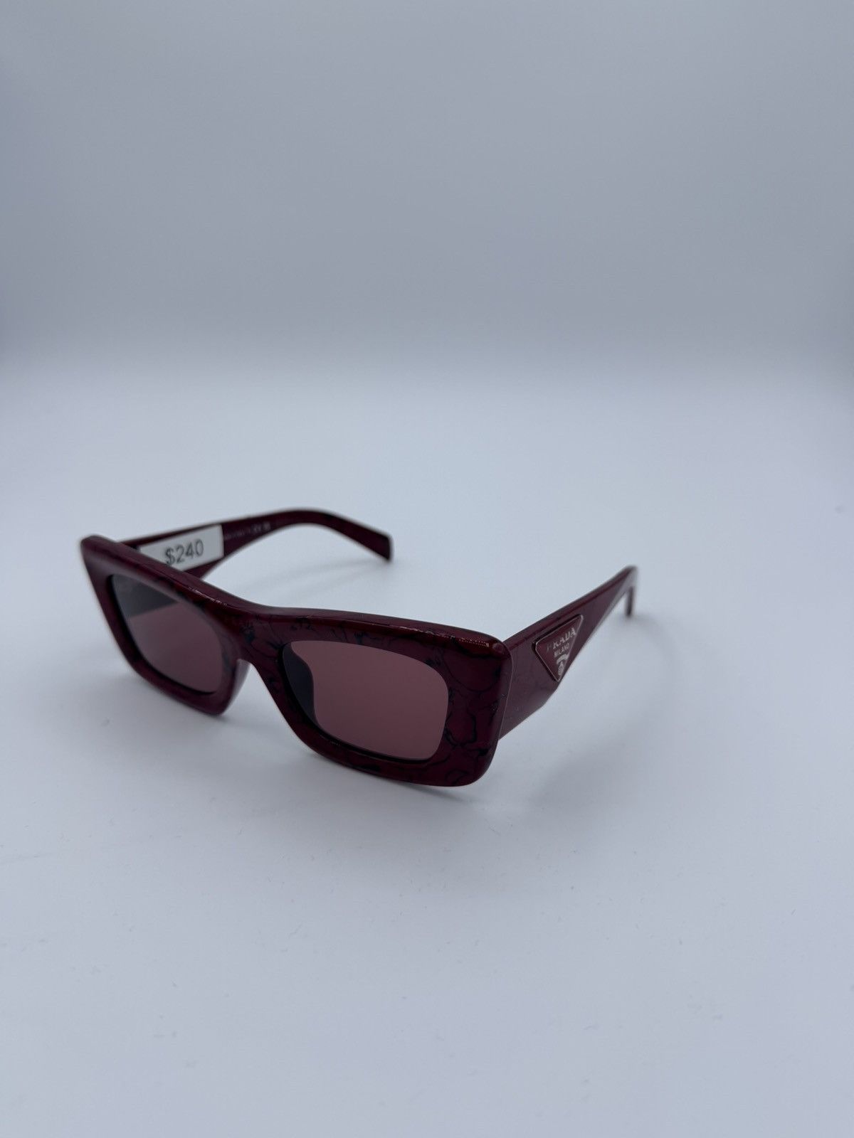 Prada Prada Sunglasses Etruscan Marble Red Violet Cat Eye Size ONE SIZE - 3 Thumbnail