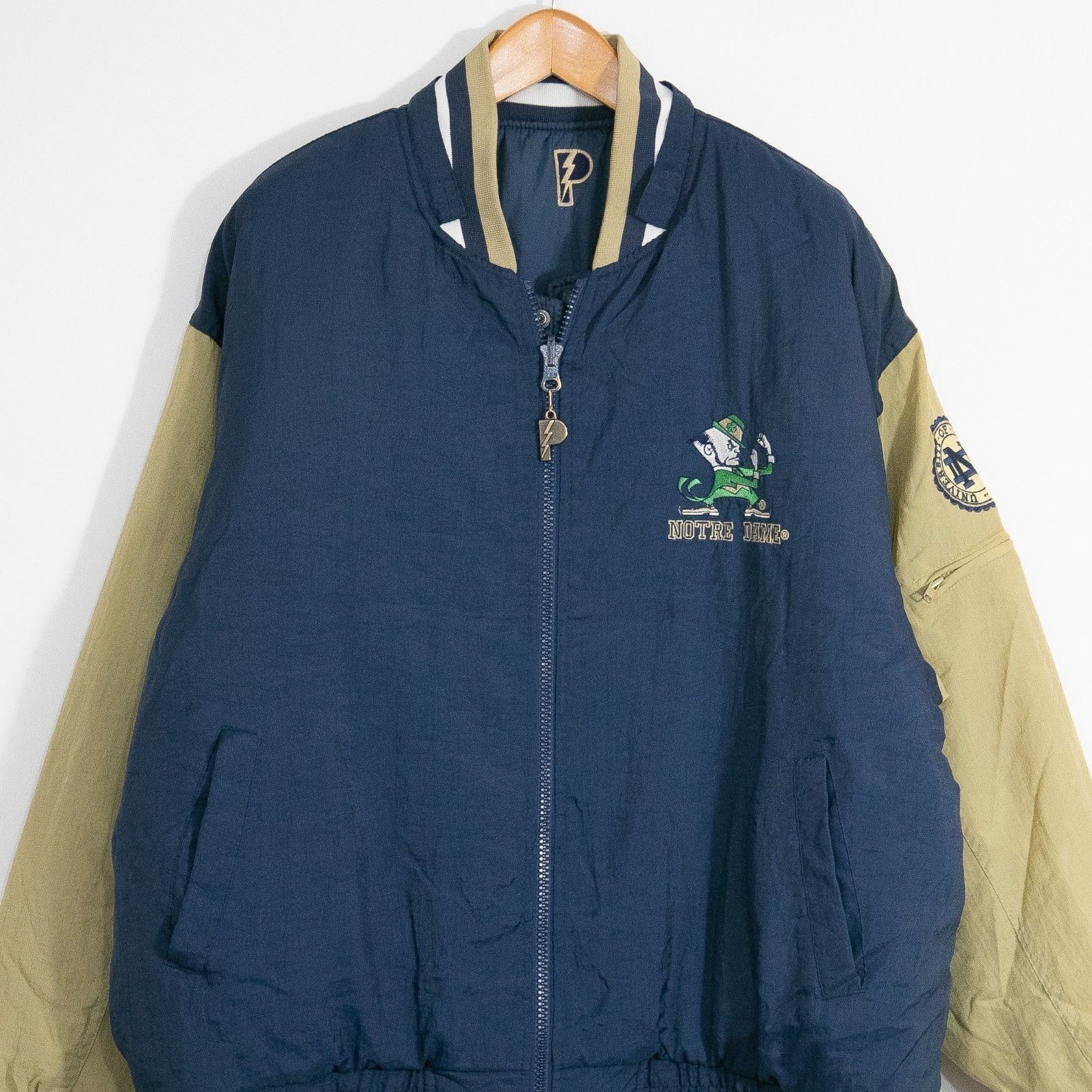 Pro Player Vintage 90s Notre Dame Pro Player Puffer Jacket Mens XL Size US XL / EU 56 / 4 - 4 Thumbnail