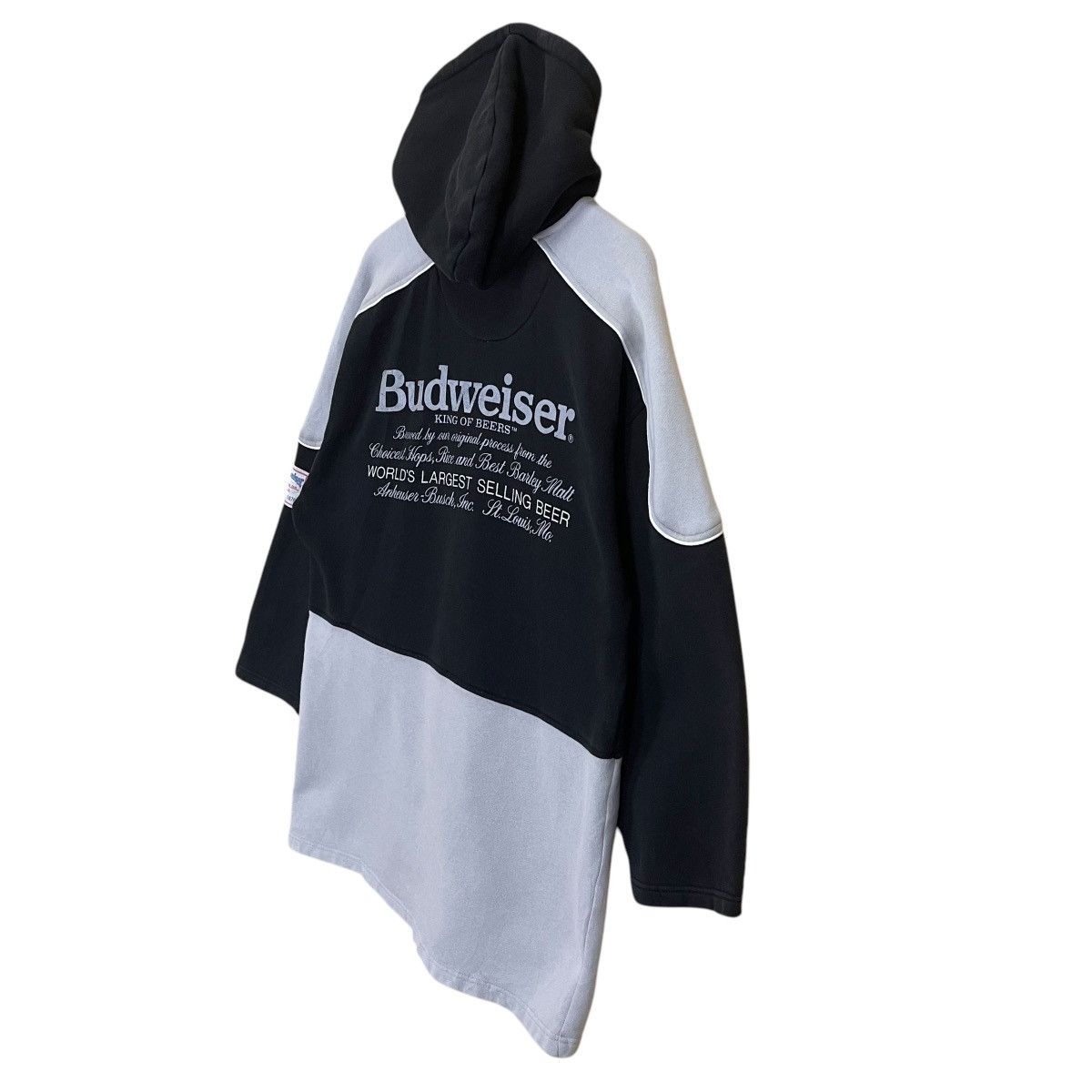Budweiser × Japanese Brand × Vintage Budweiser Big Logo Zipper Hoodie Size US L / EU 52-54 / 3 - 3 Thumbnail