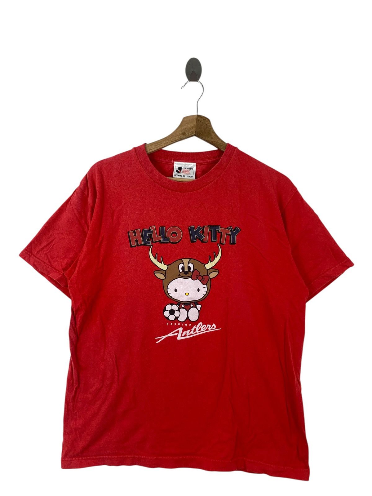 Vintage Vintage HELLO KITTY x KASHIMA ANTLERS Football Tee Shirt Top Size L / US 10 / IT 46 - 5 Thumbnail