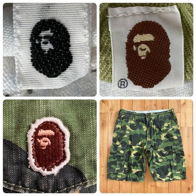 Bape 🔥Vintage🔥 BAPE Green camo cargo shorts NIGO APE ★size S Size US 30 / EU 46 - 9 Thumbnail