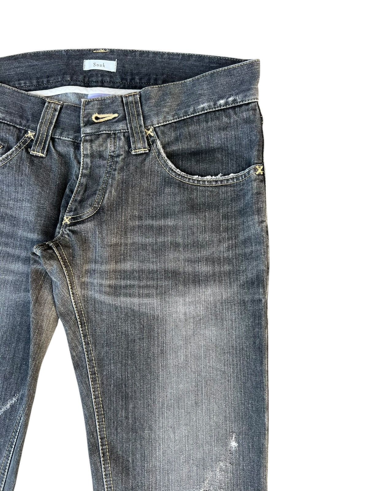 Vintage Souk Japan Ripped Distressed Denim Flare Jeans Size US 32 / EU 48 - 11 Thumbnail