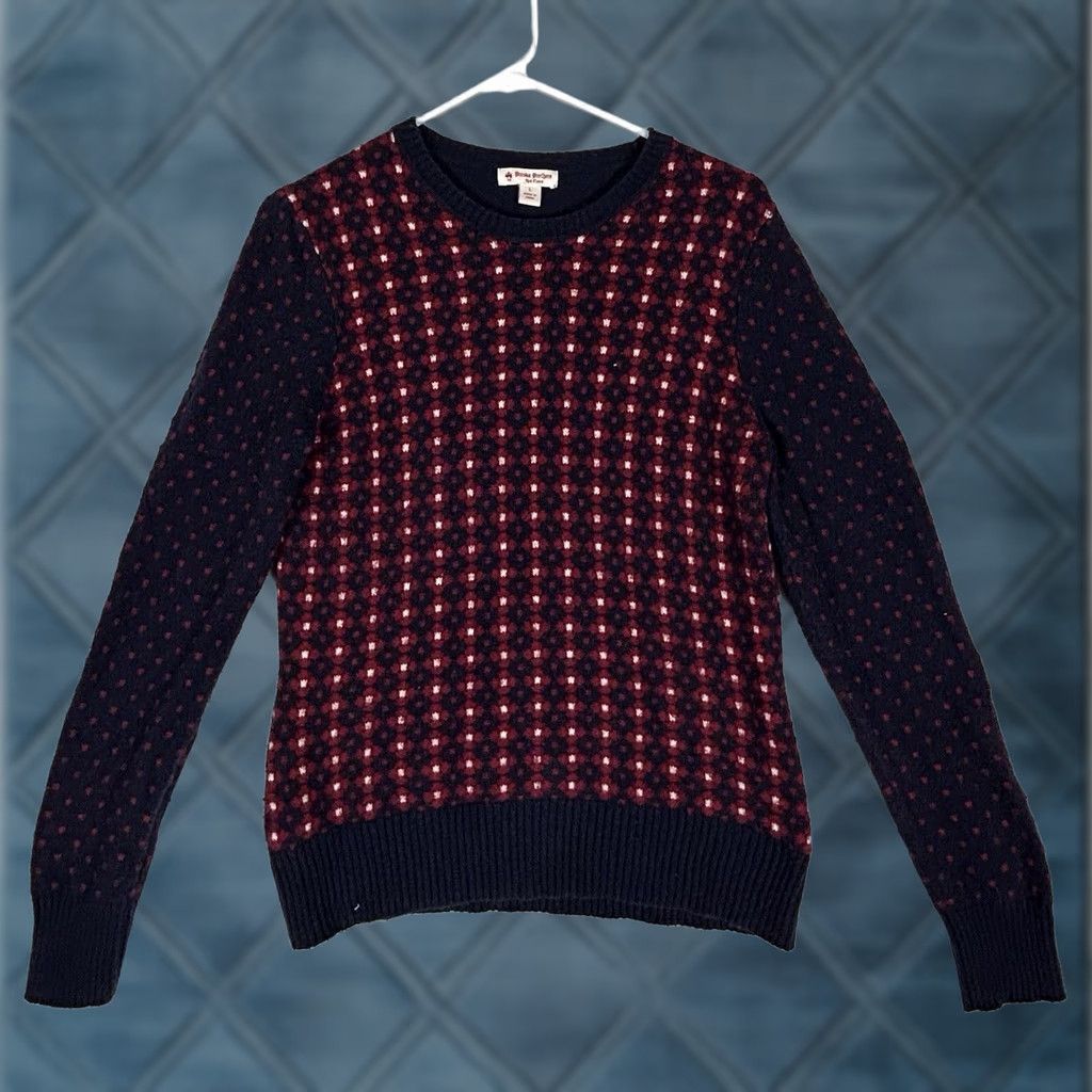 Brooks Brothers Brooks Brothers Red Fleece Sweater Juniors L Long Sleeve Purple Knit Crew Neck Pullover Boy(s) Girls? Size L / US 10 / IT 46 - 1 Thumbnail