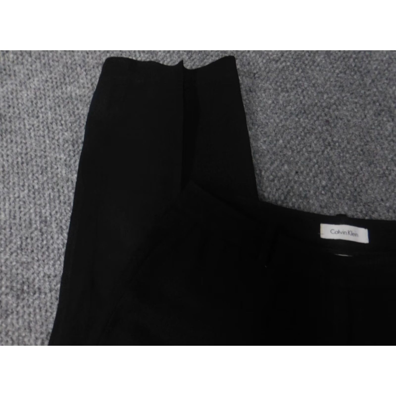 Calvin Klein Calvin Klein Womens Pants 6 Black Straight Casual Cotton Lyocell Knit Zipper Regular Inseam 28in Collegiate? Size 28" / US 6 / IT 42 - 4 Thumbnail