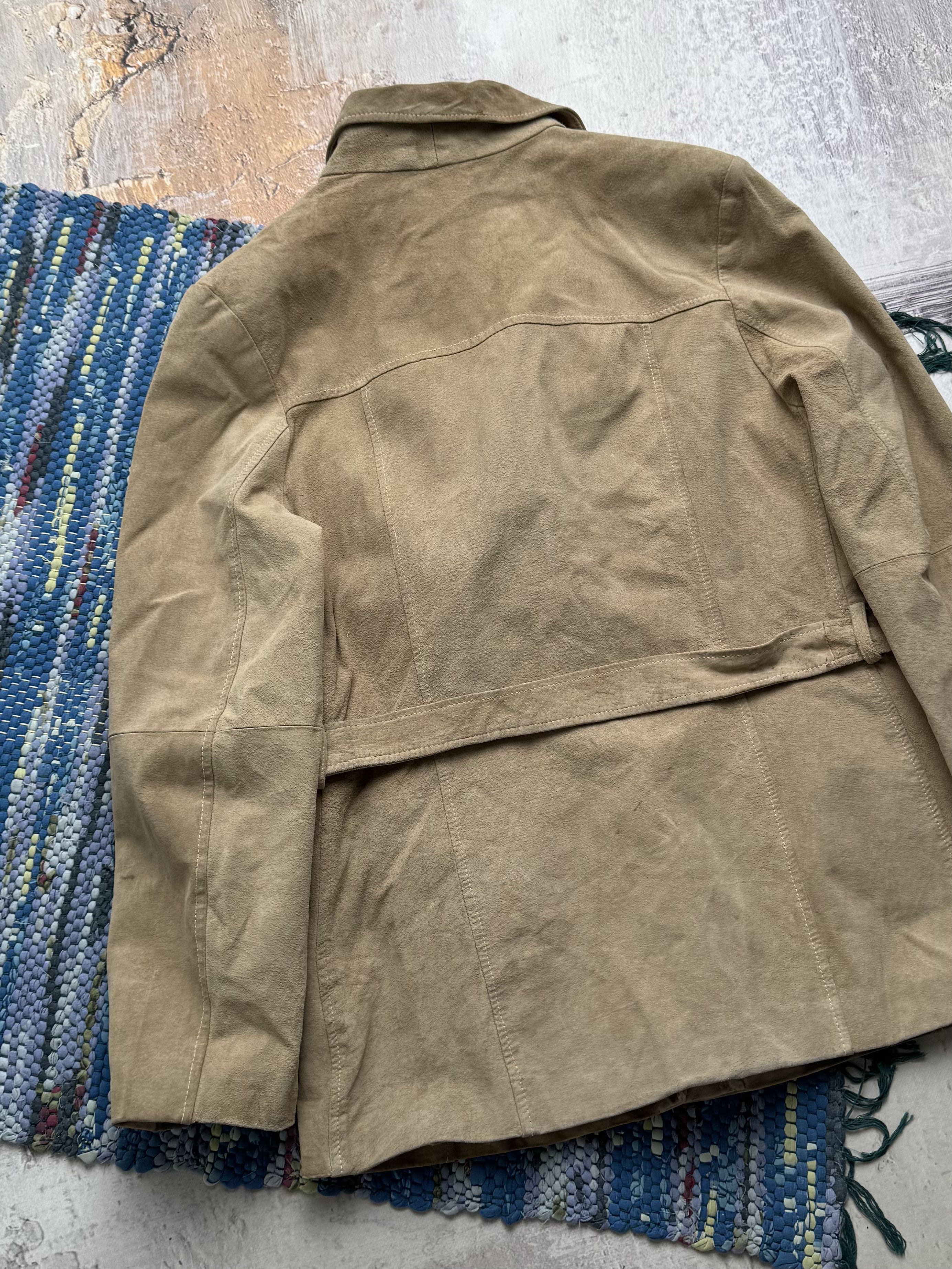 Vintage Vintage Real Pig Suede Jacket With Belt A8(V1)D15 Size L / US 10 / IT 46 - 20 Thumbnail